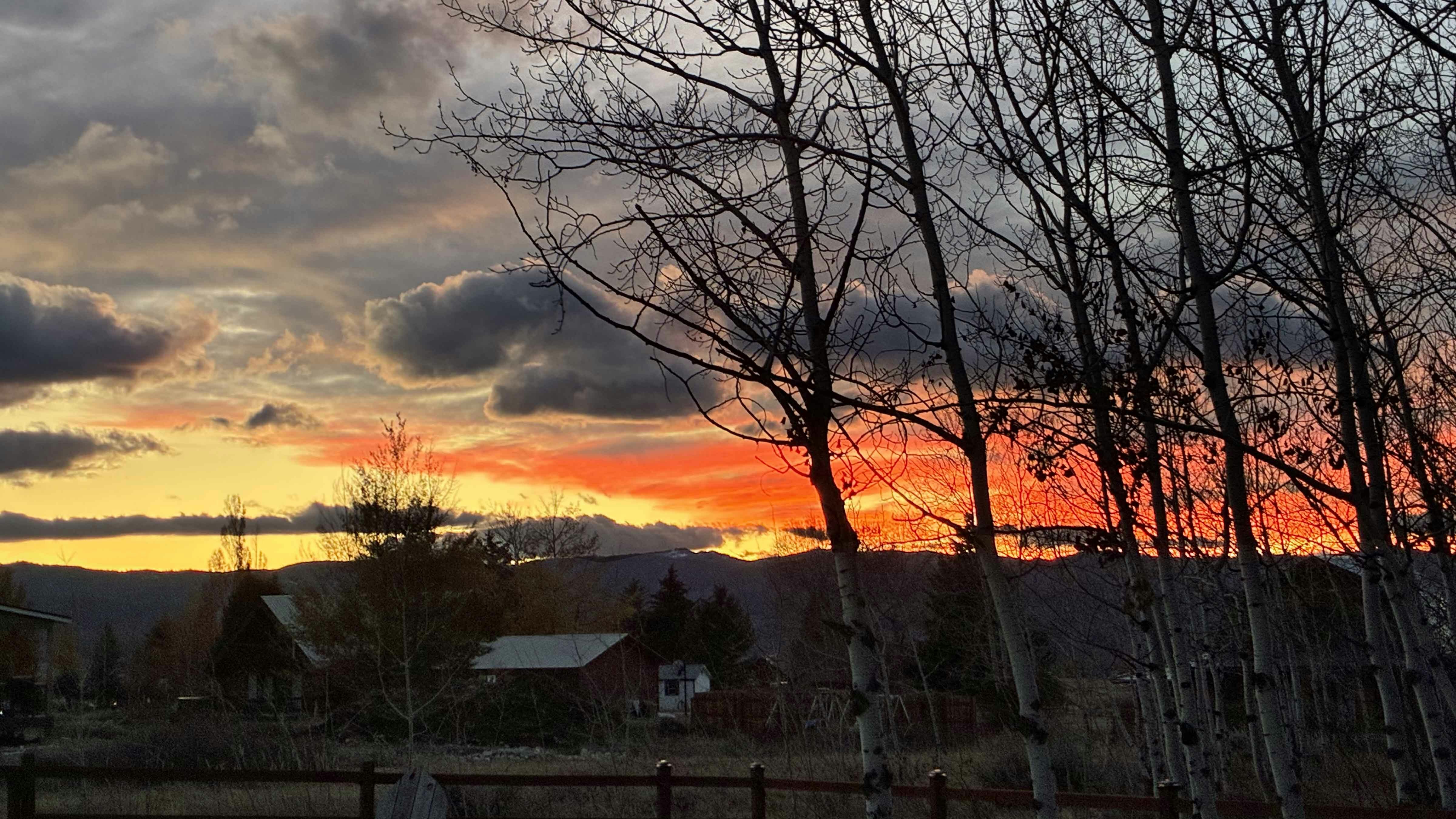 "Sunset from backyard in Star Valley Ranch"