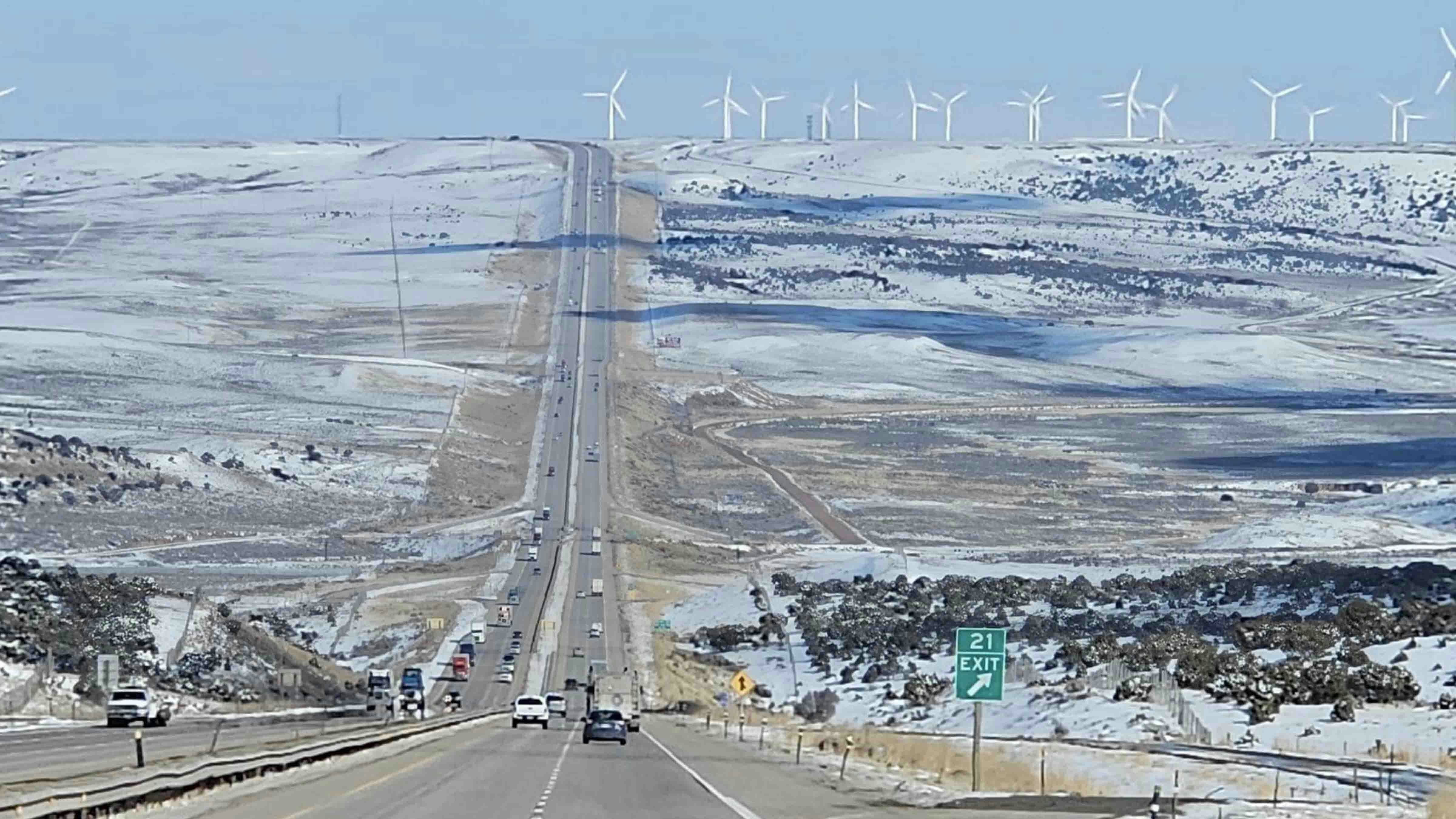 "Highway to Heaven. Wyoming I-80 on March 15, 2024"