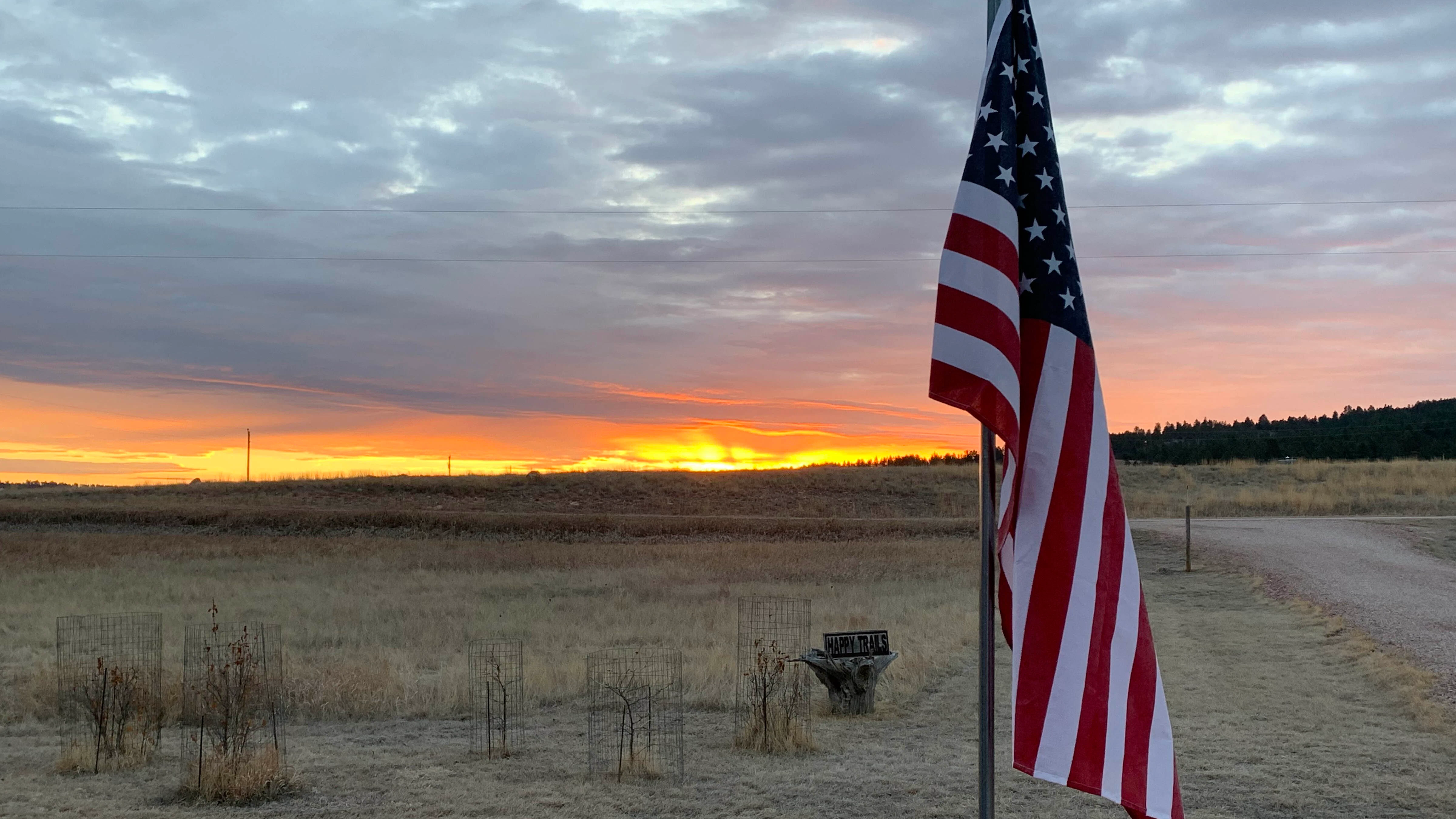 "A rare windless morning south of Sundance."
