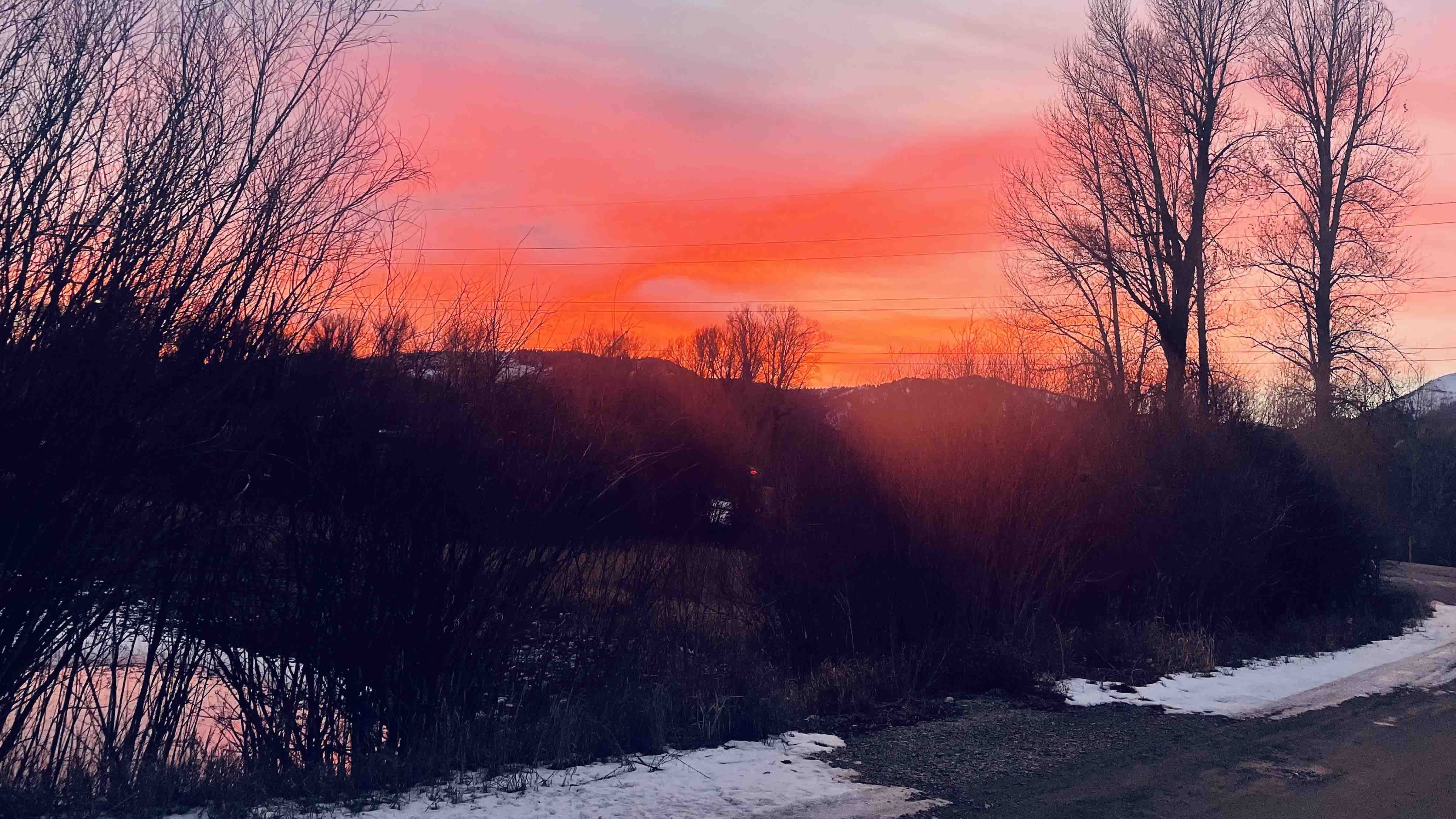 "Sunset at the R Park, Rendezvous Park, Wilson, Wyoming"