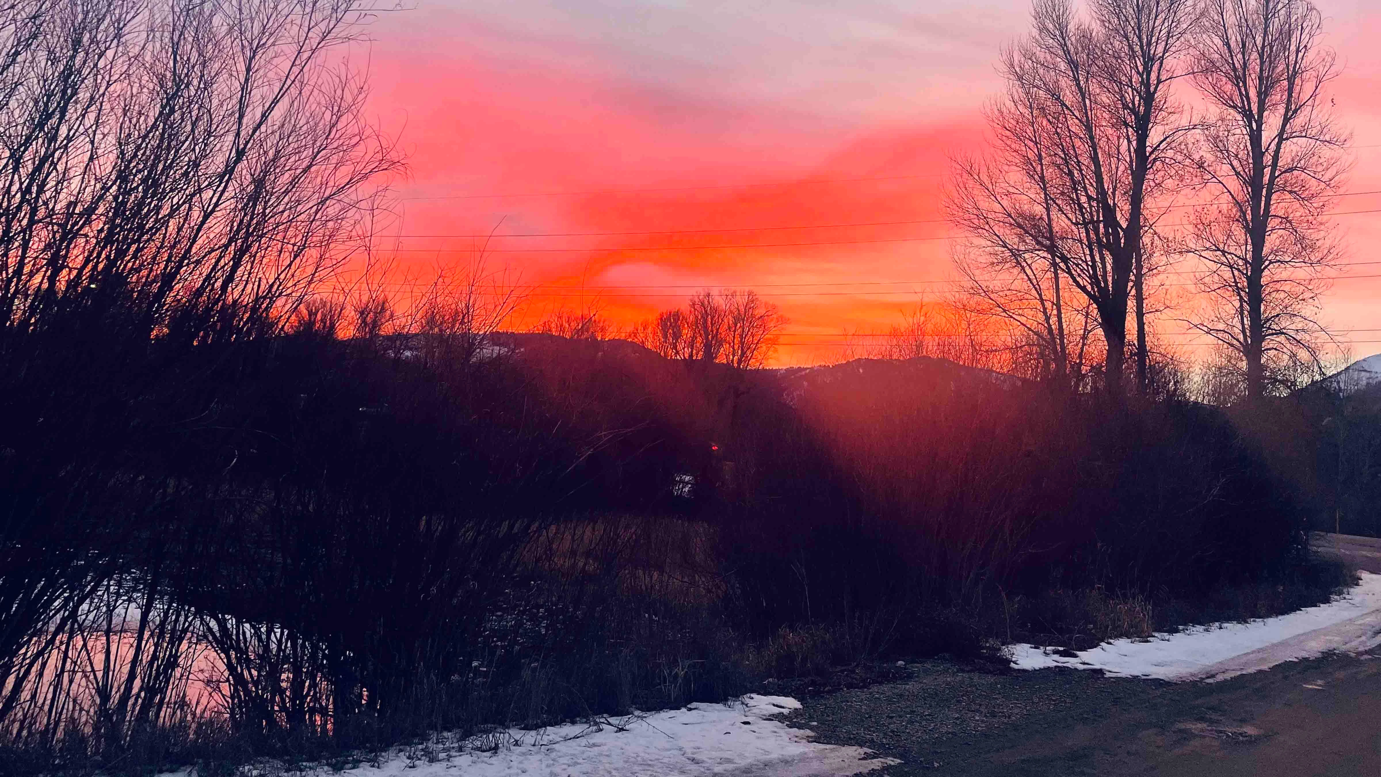 "Sunset at the R Park, Rendezvous Park, Wilson, Wyoming"