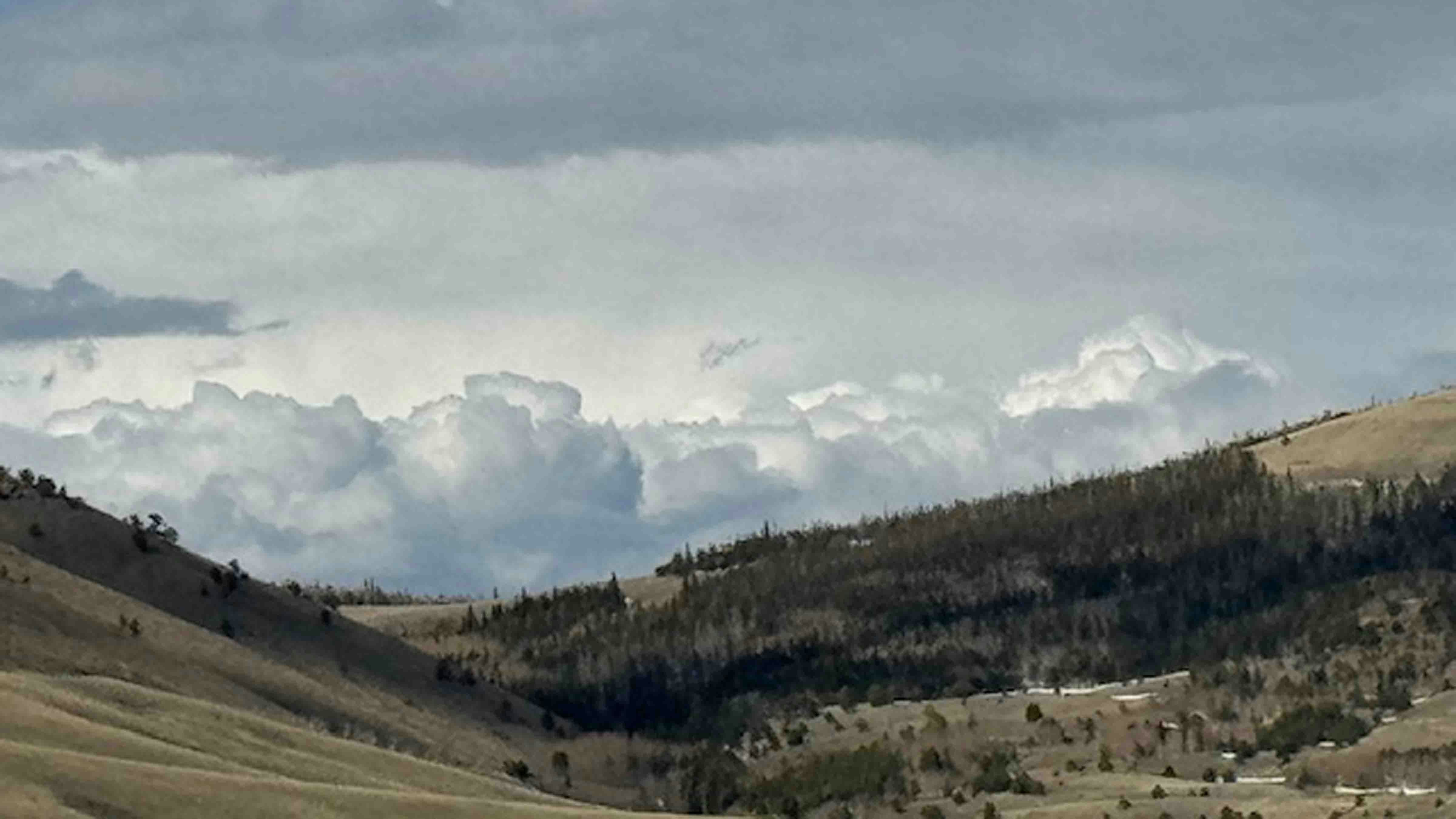 "Clouds in Ward's Gulch west of Laramie on April 24, 2024."