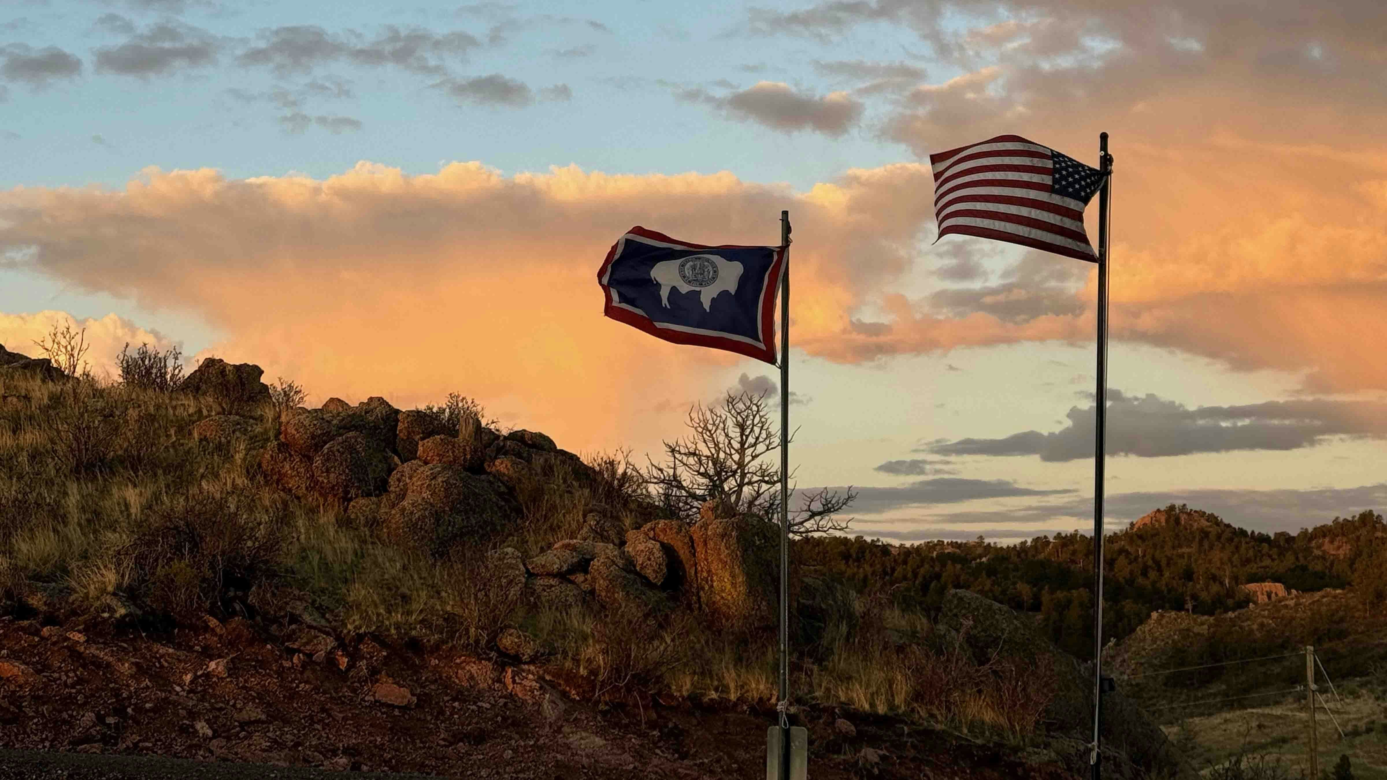 "Such a beautiful start to the day! Honoring our great country and our great state on May 15, 2024."
