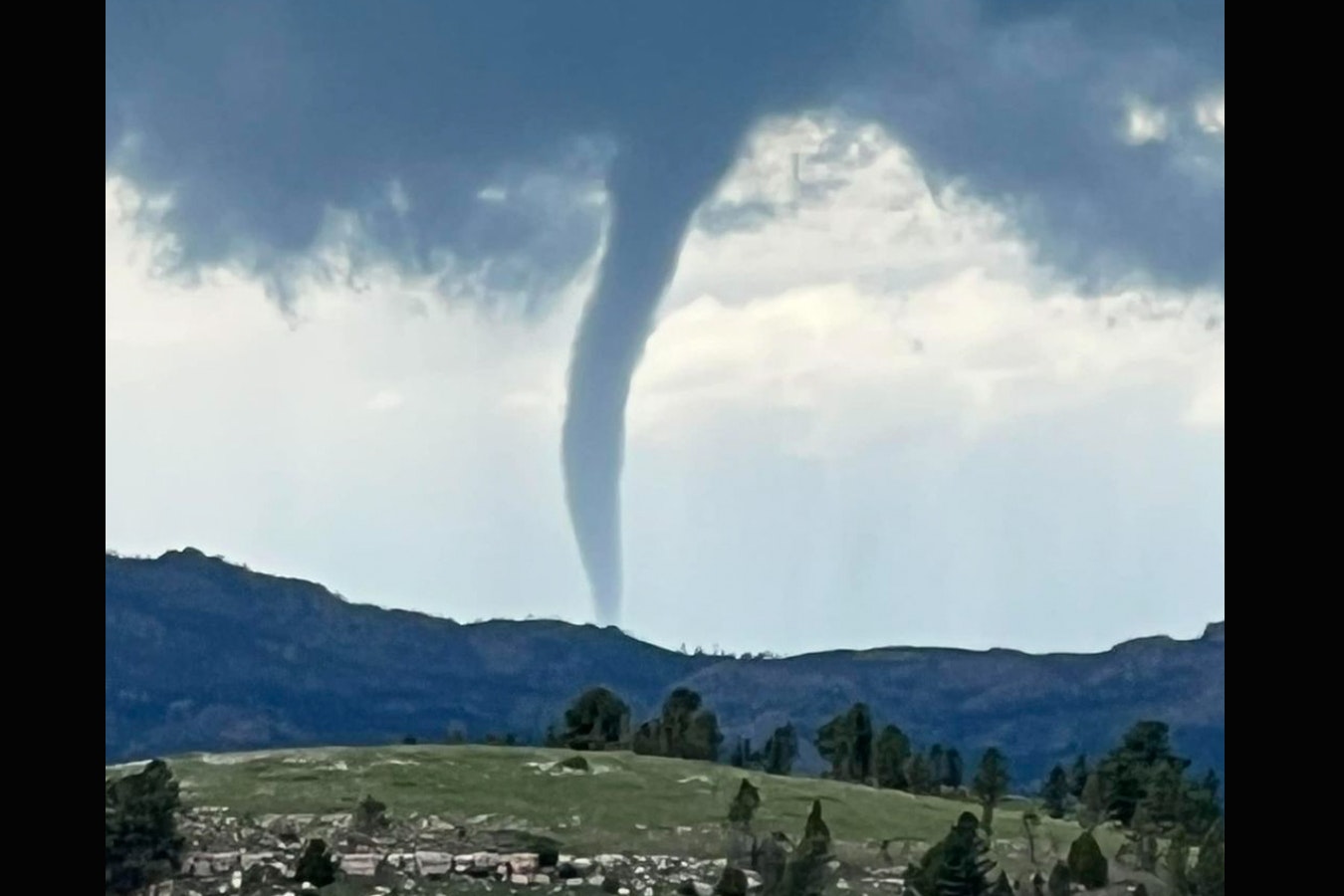 Tornado northwest of Laramie Peak near Wheatland Wy on Saturday, May 27, 2023