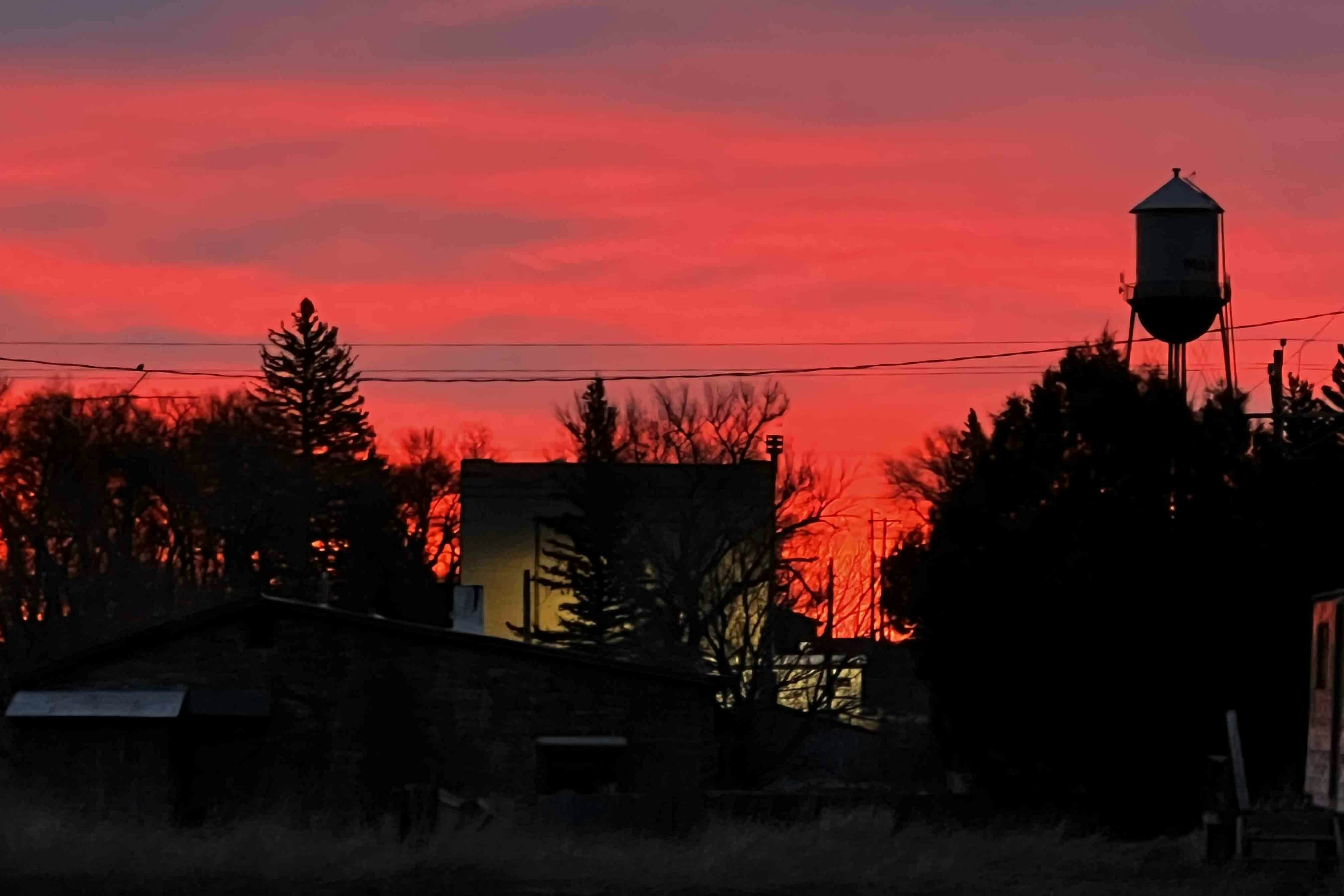Reader photo: "Red in the morning, take warning! Manville, Wyoming."