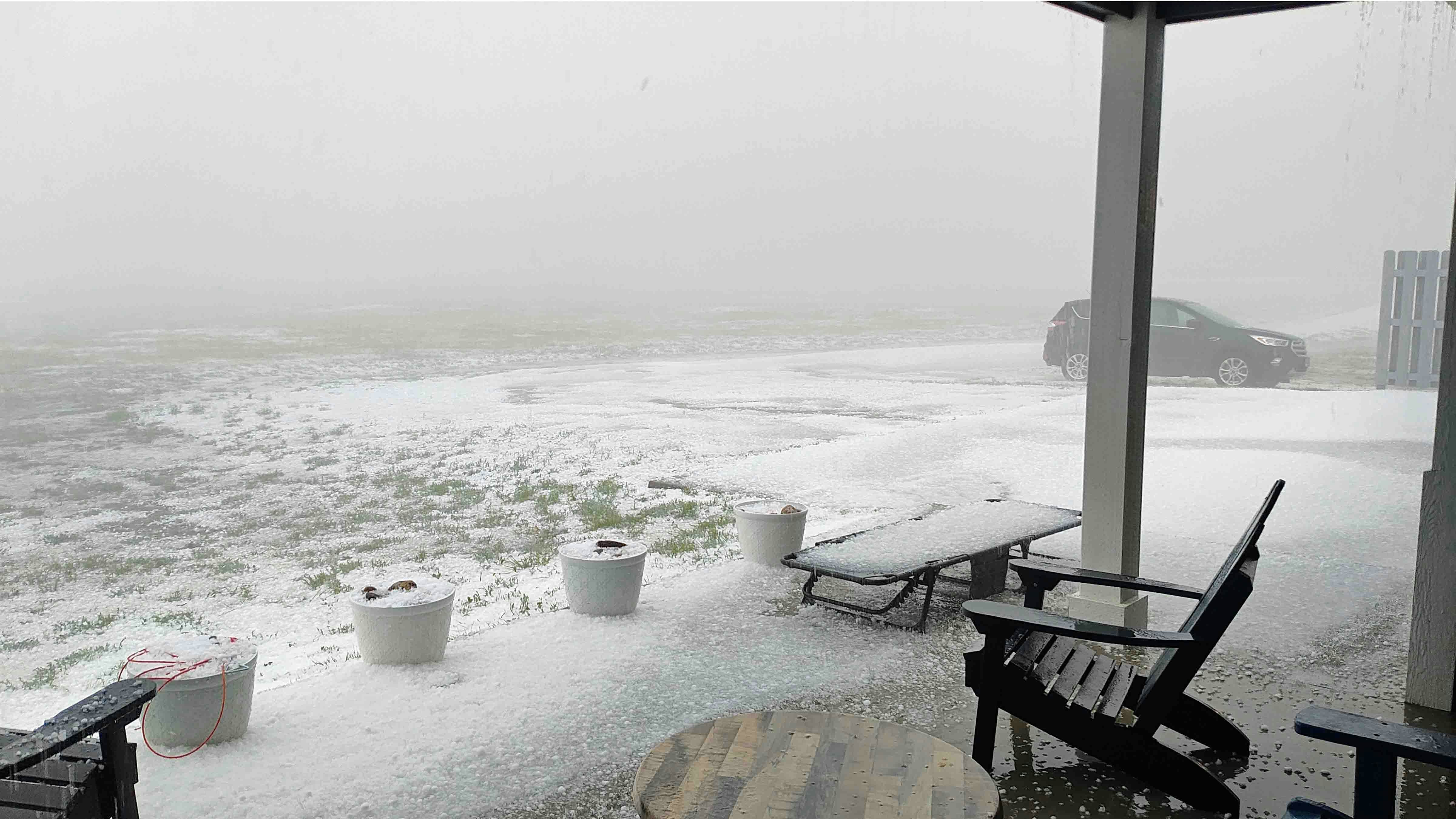 Hailstorm from Saturday afternoon (June 8) in southeast Cheyenne, off Campstool Road