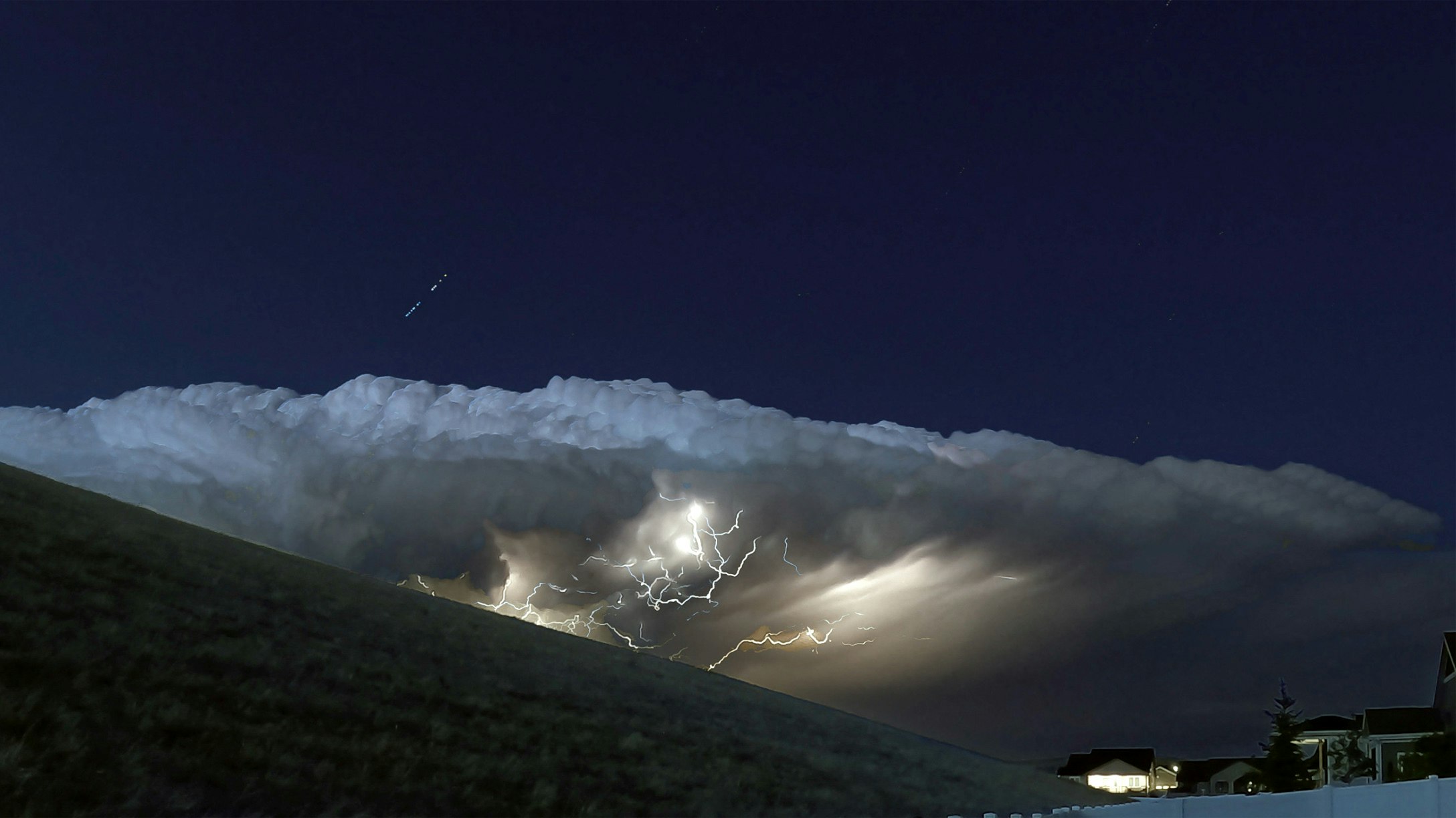 "Stacked Lightning in Cheyenne."