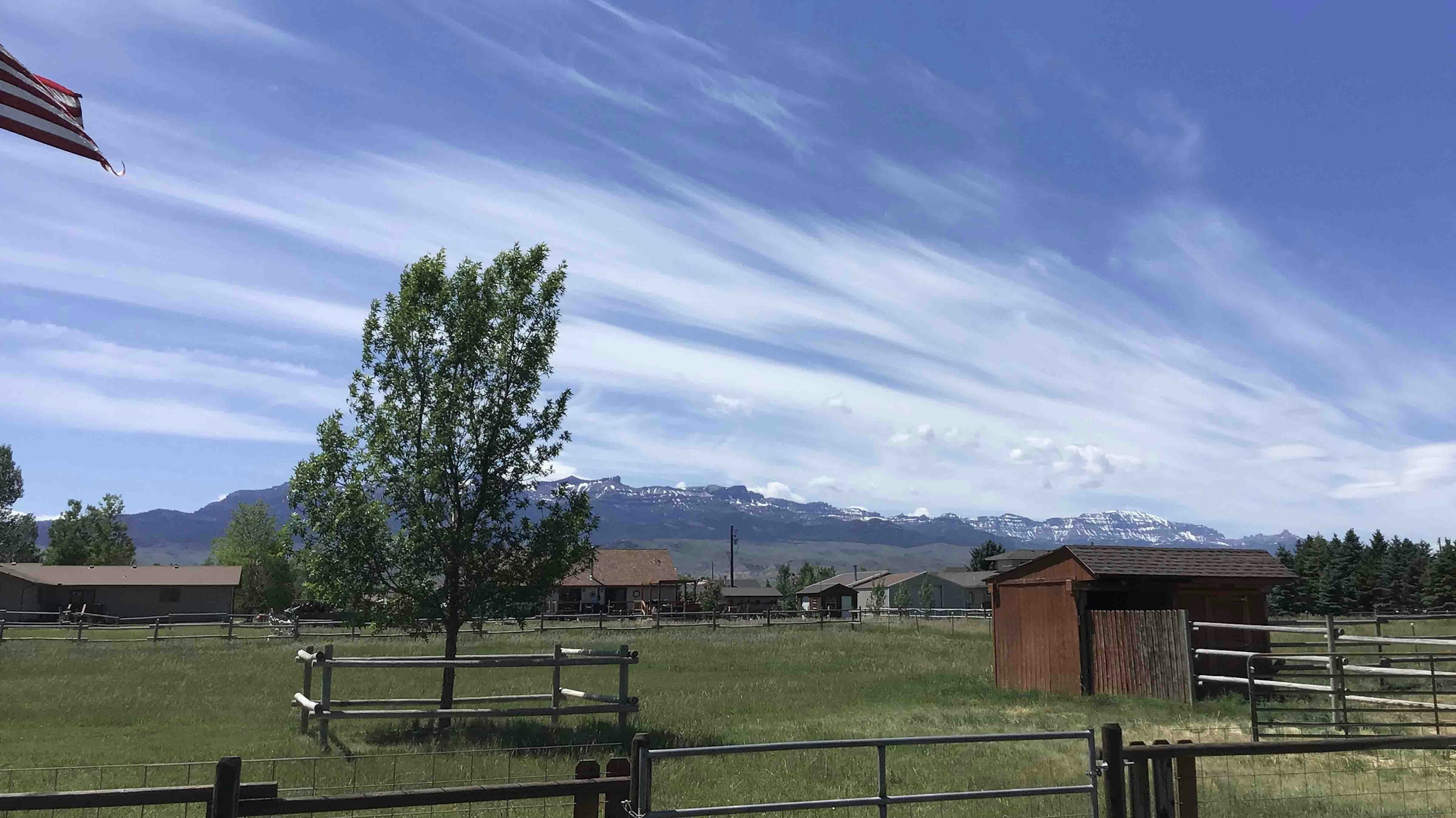 "Cirrus and Lenticular clouds along Carter Mountain.  Cody, WY 06/24"