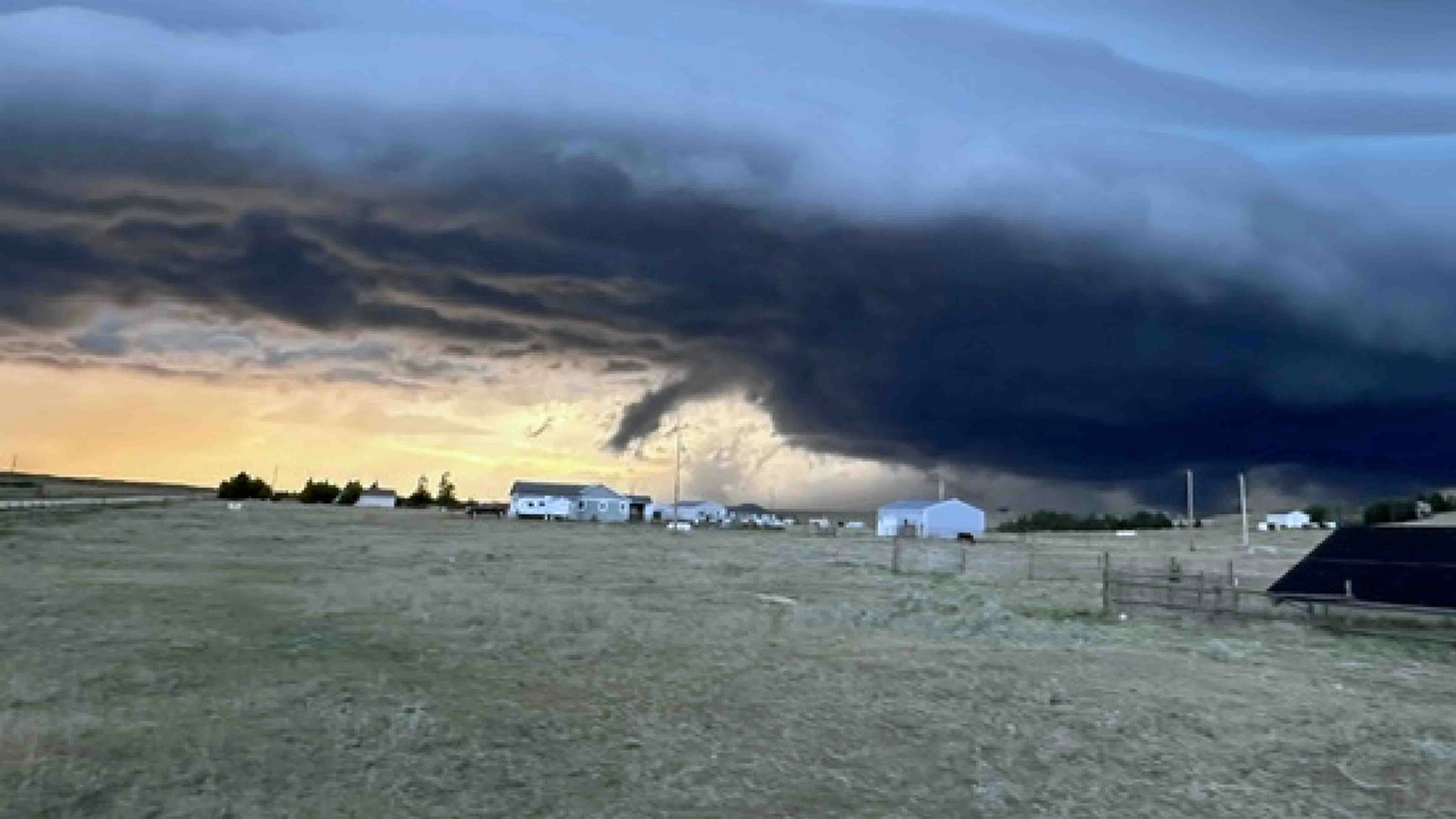 "Storms north of Cheyenne on June 21, 2024."