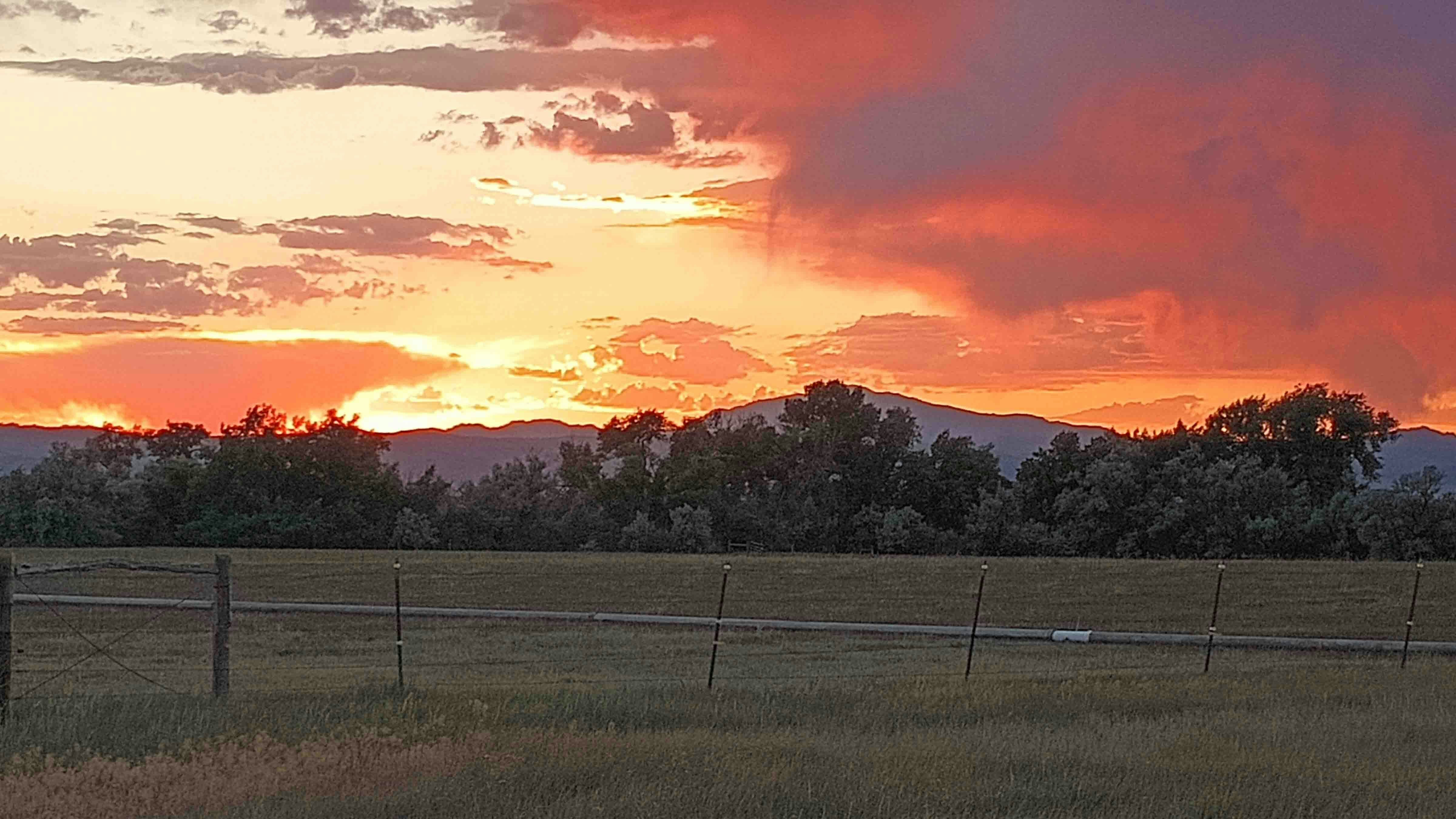 Sunset over Laramie Peak from southwest of Wheatland on June 24, 2024