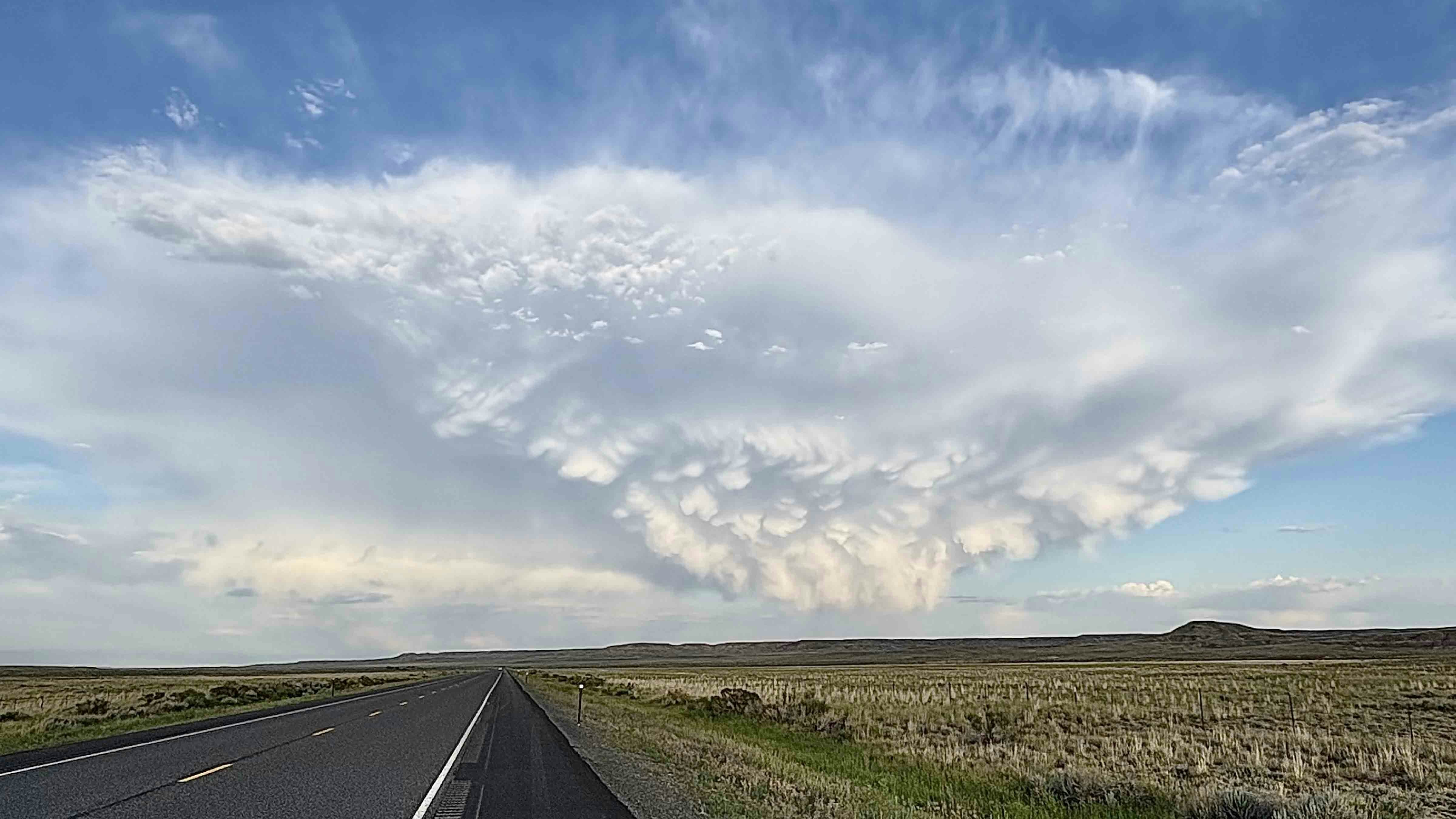 "Spectacular cloud formation east of Cody looking east. Taken 8pm June 26, 2025."