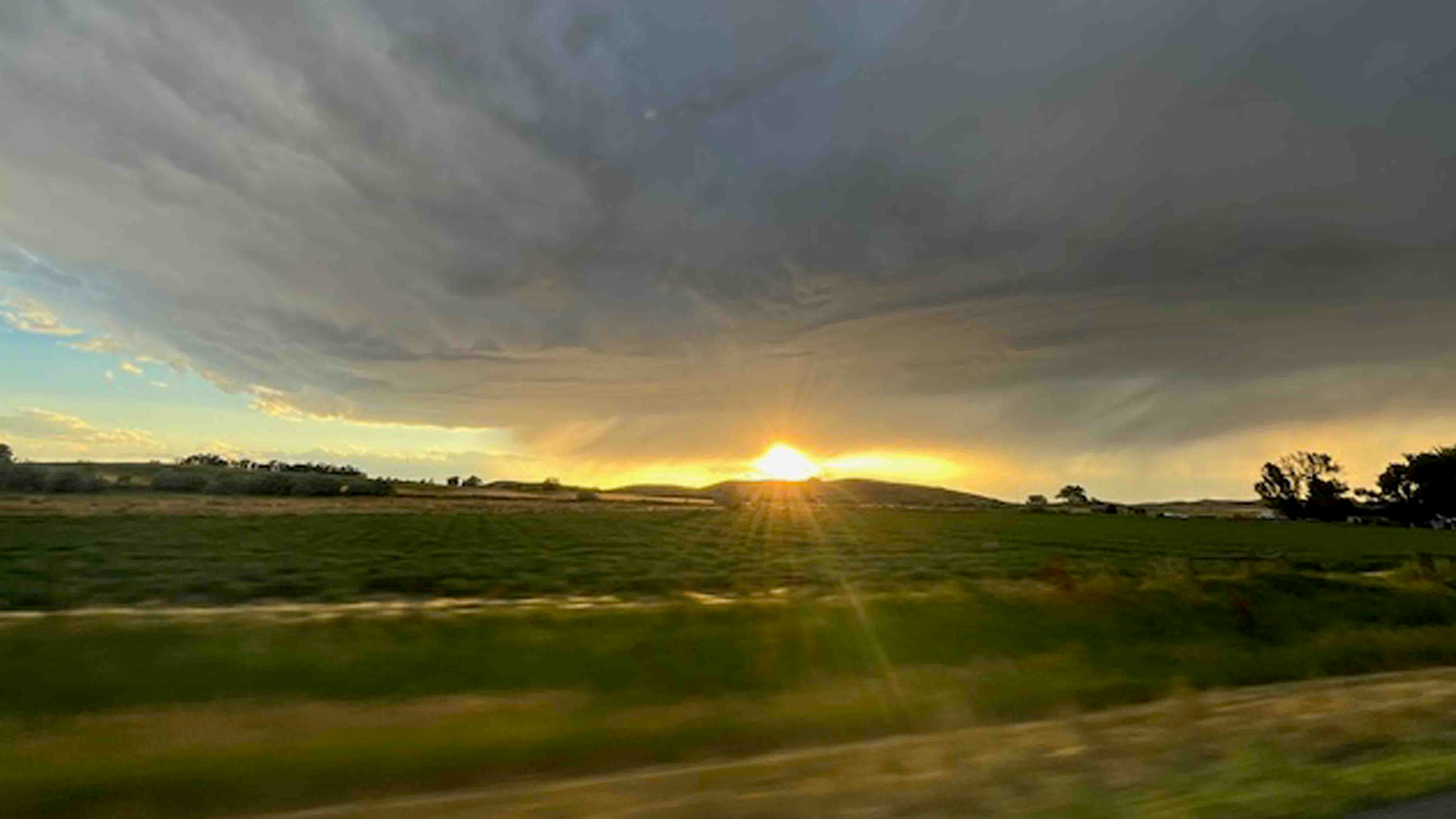 Stormy sunset July 5 near Boysen State Park