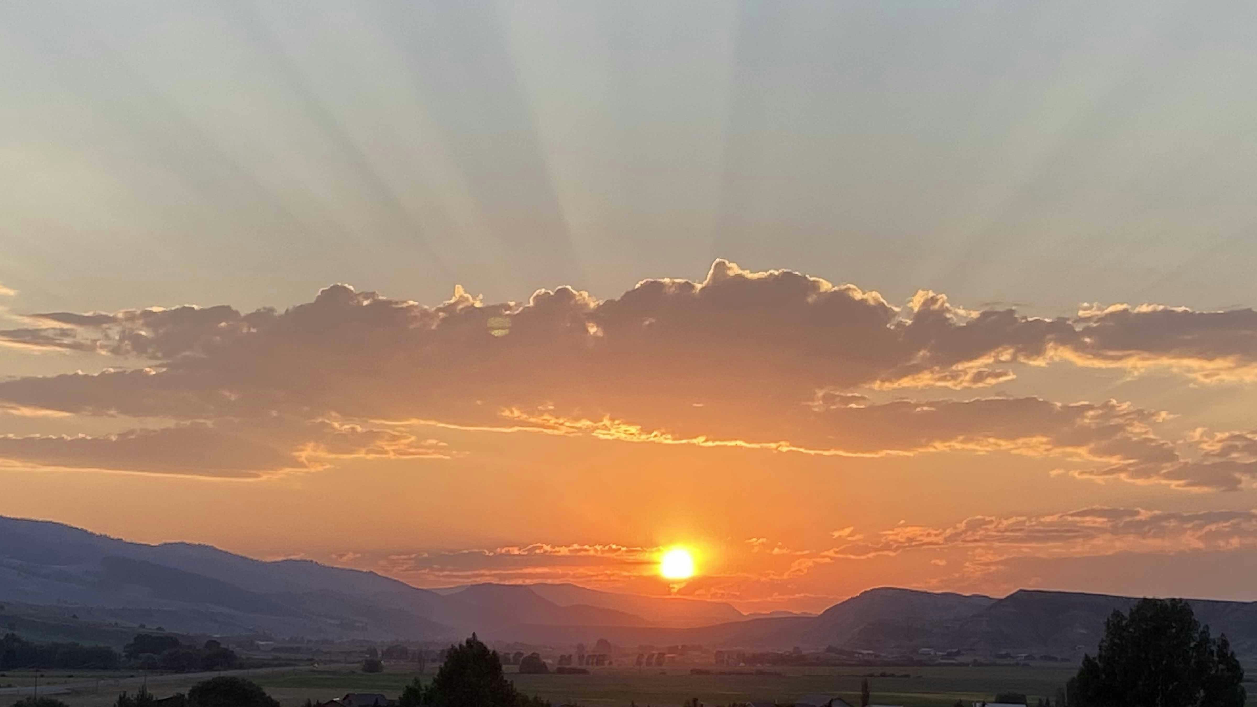 Sunset over Lava Mountain in the Shoshone National Forest on July 12, 2024