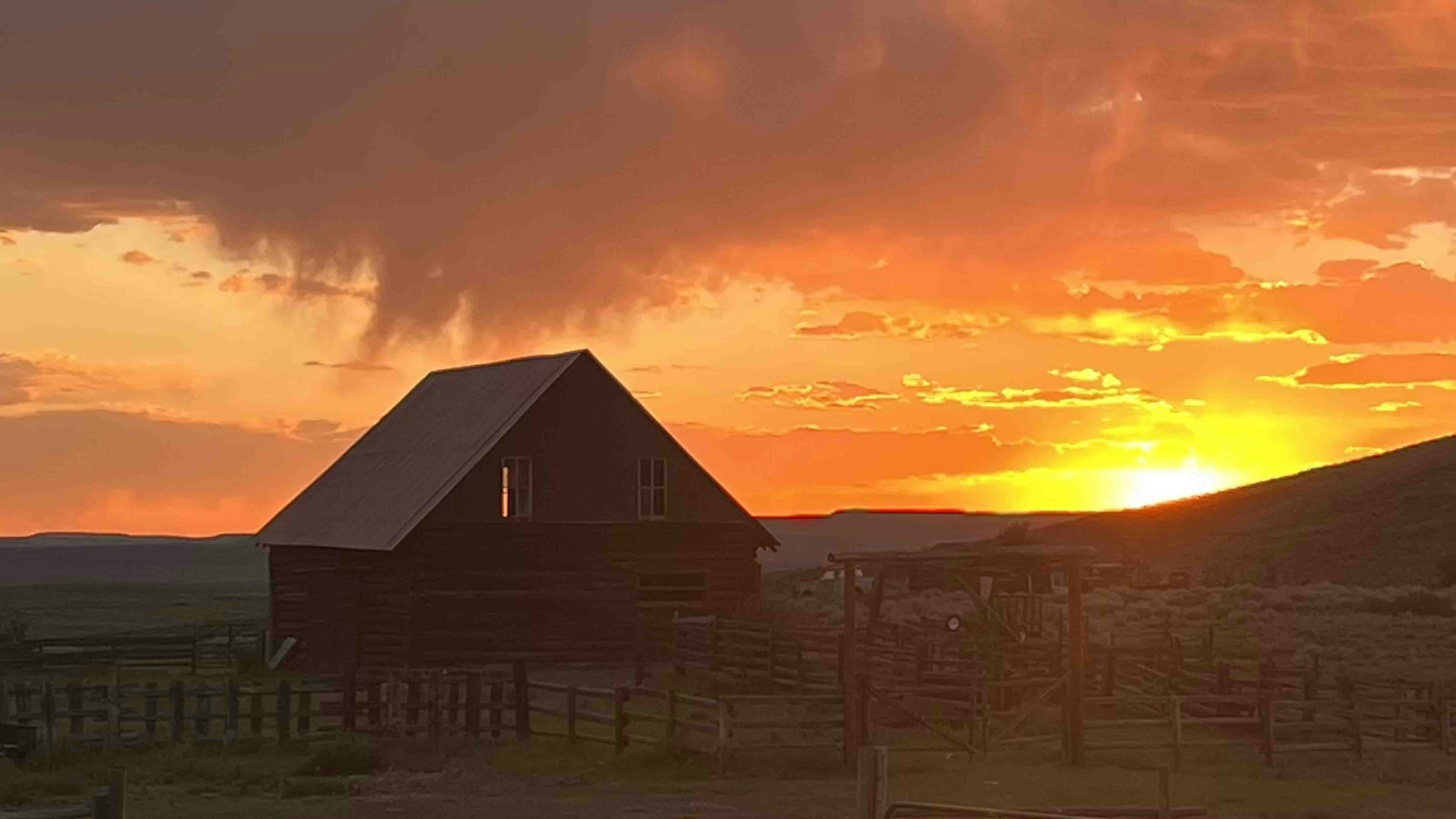 Sunset near Savery, Wyoming