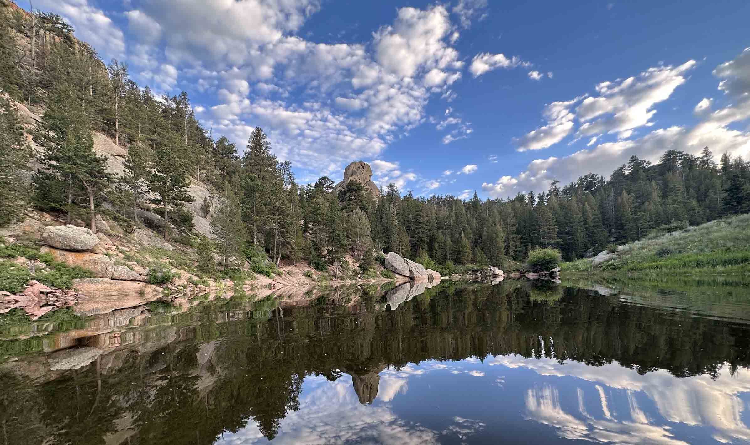 West side of Granite Reservoir in Curt Gowdy State Park. July 16, 2023