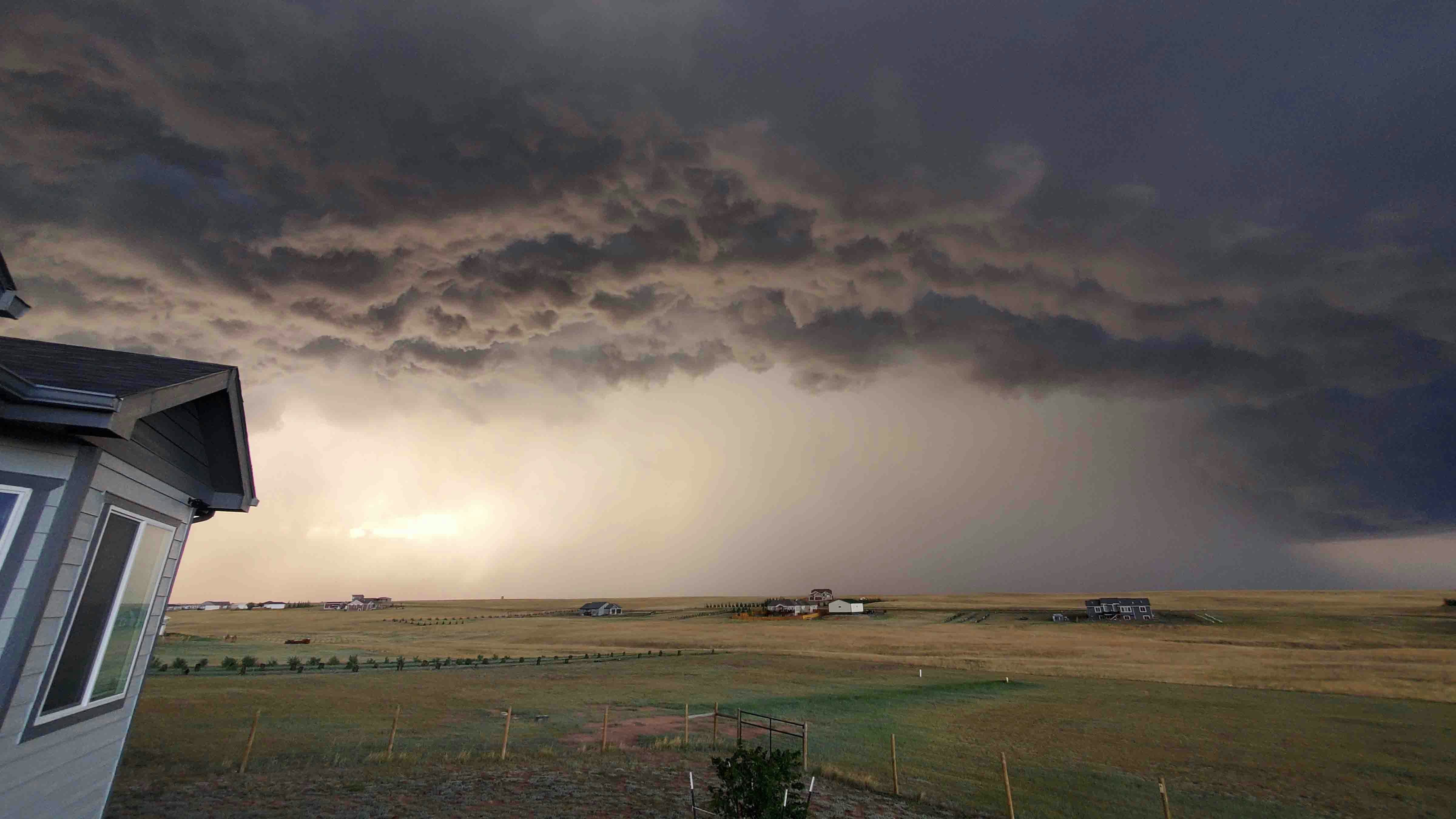 "Sunday evening, Mother Nature showed her force and beauty!!  Thankful for the precipitation and no hail!" North of Cheyenne 7 1 24