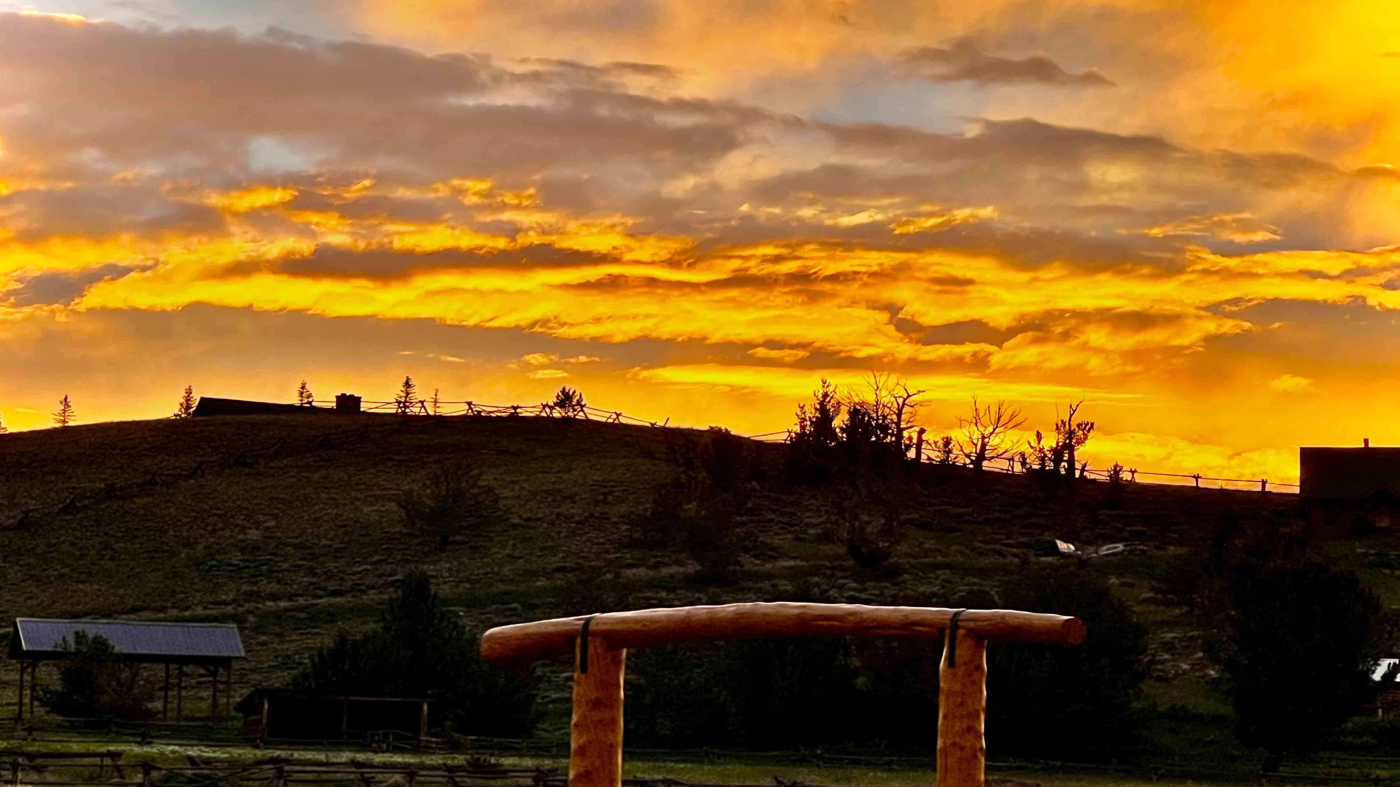 Sunset in Dubois, Wyoming. July 1, 2023