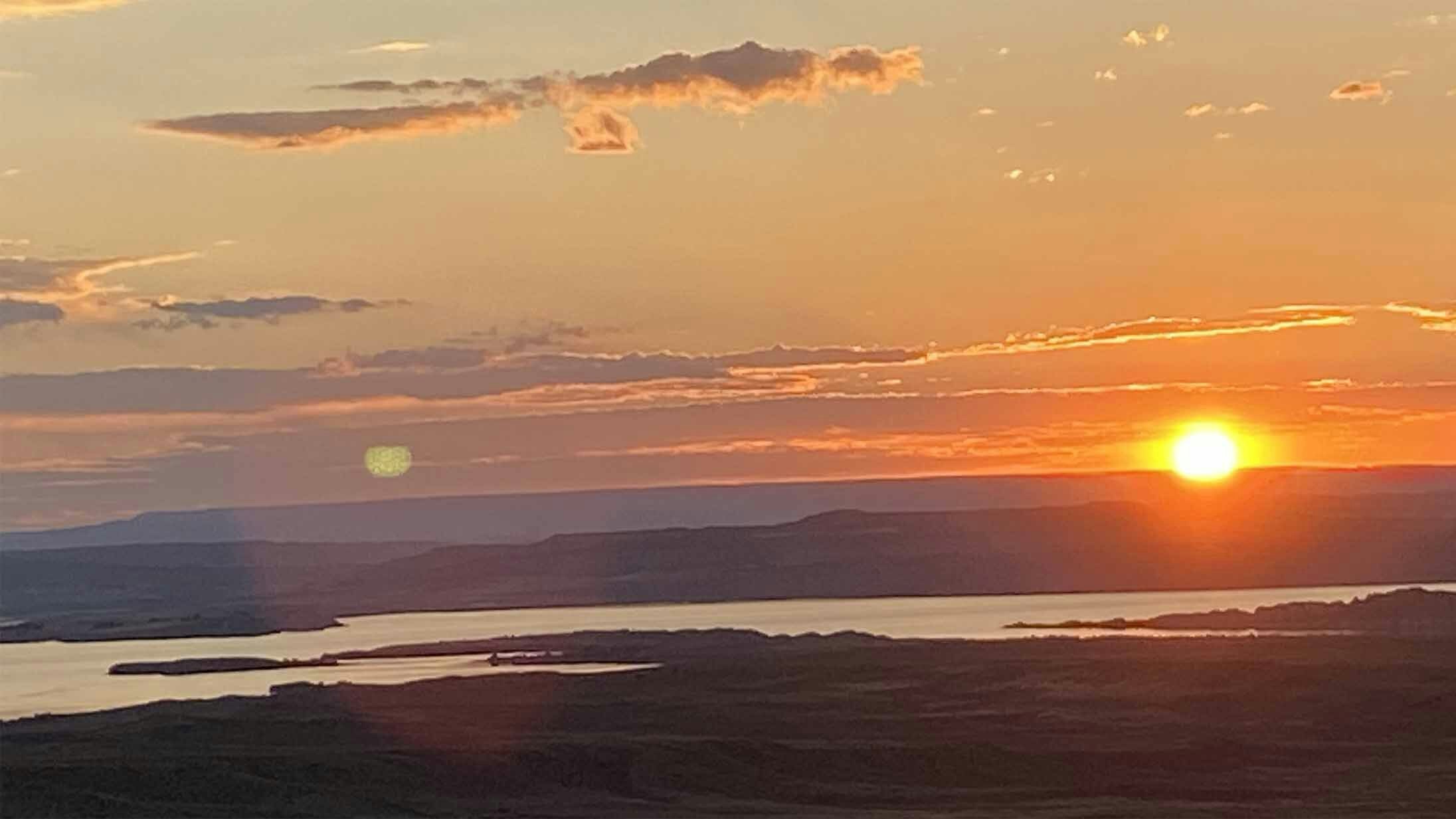 Flaming Gorge Sunset just south of Wyoming border in Utah. Returning from Longmire days in Buffalo.