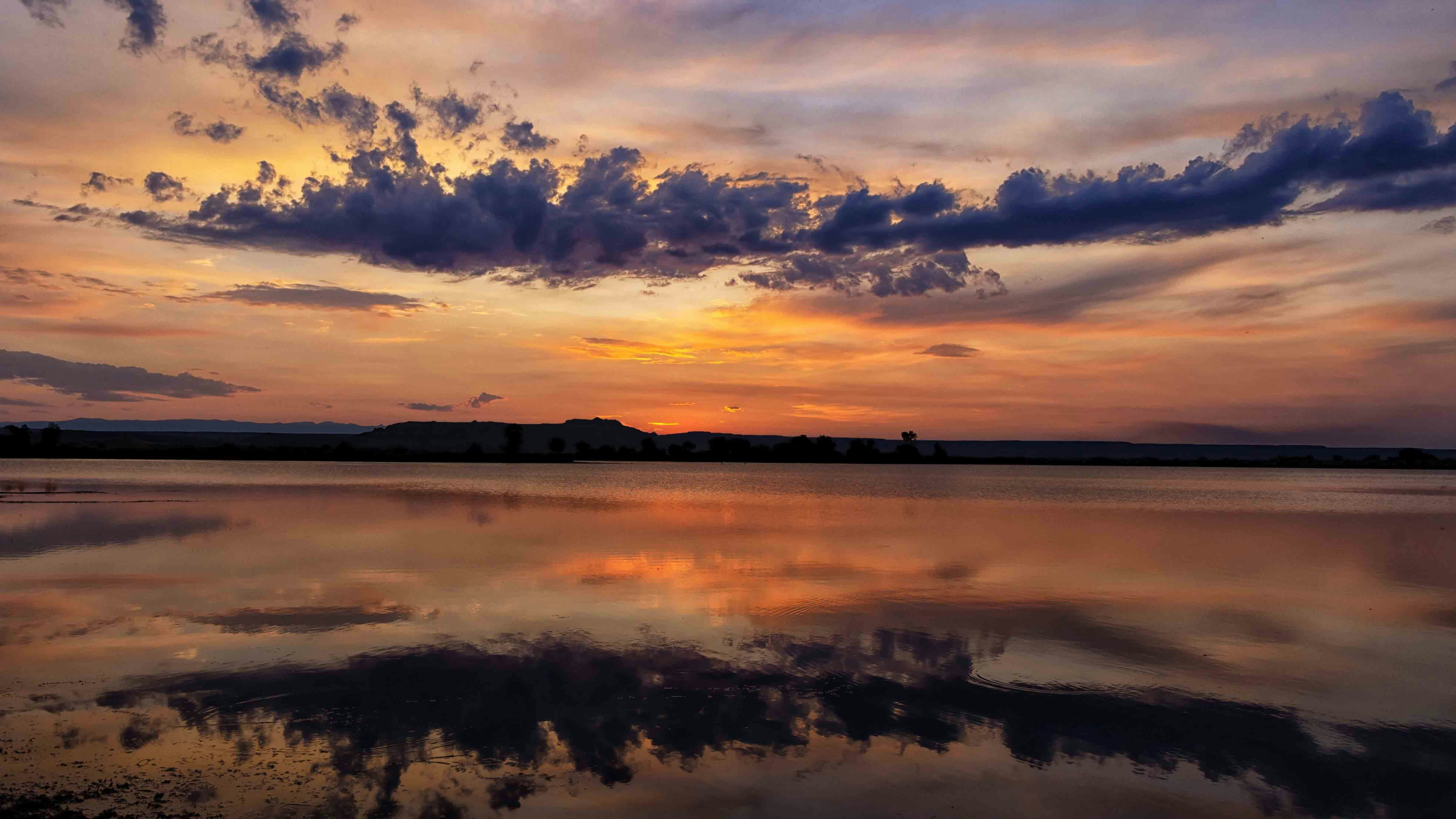 "Sunset at the Deaver Reservoir."