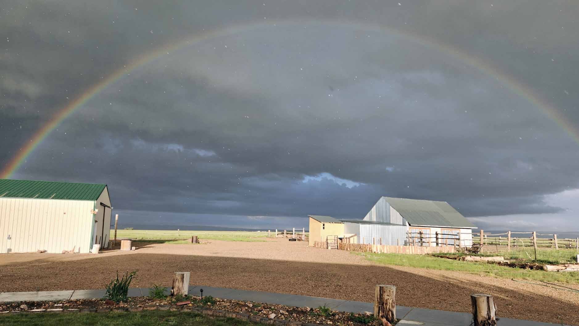 Laramie, Wyoming on June 28, 2023 right before hail storm