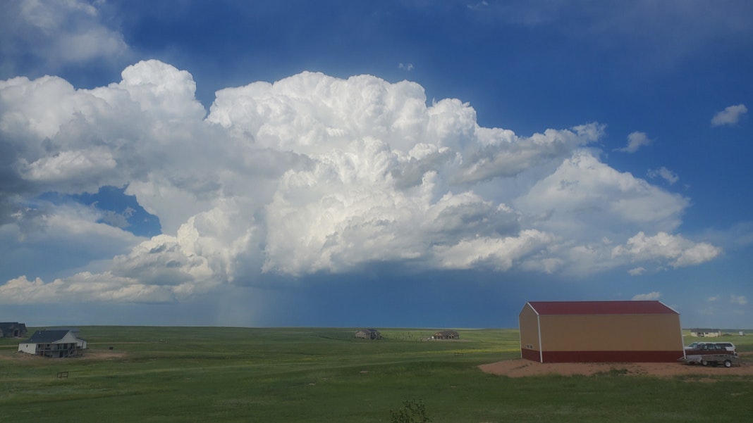 Summer clouds. 10 miles west of Cheyenne. June 28, 2023