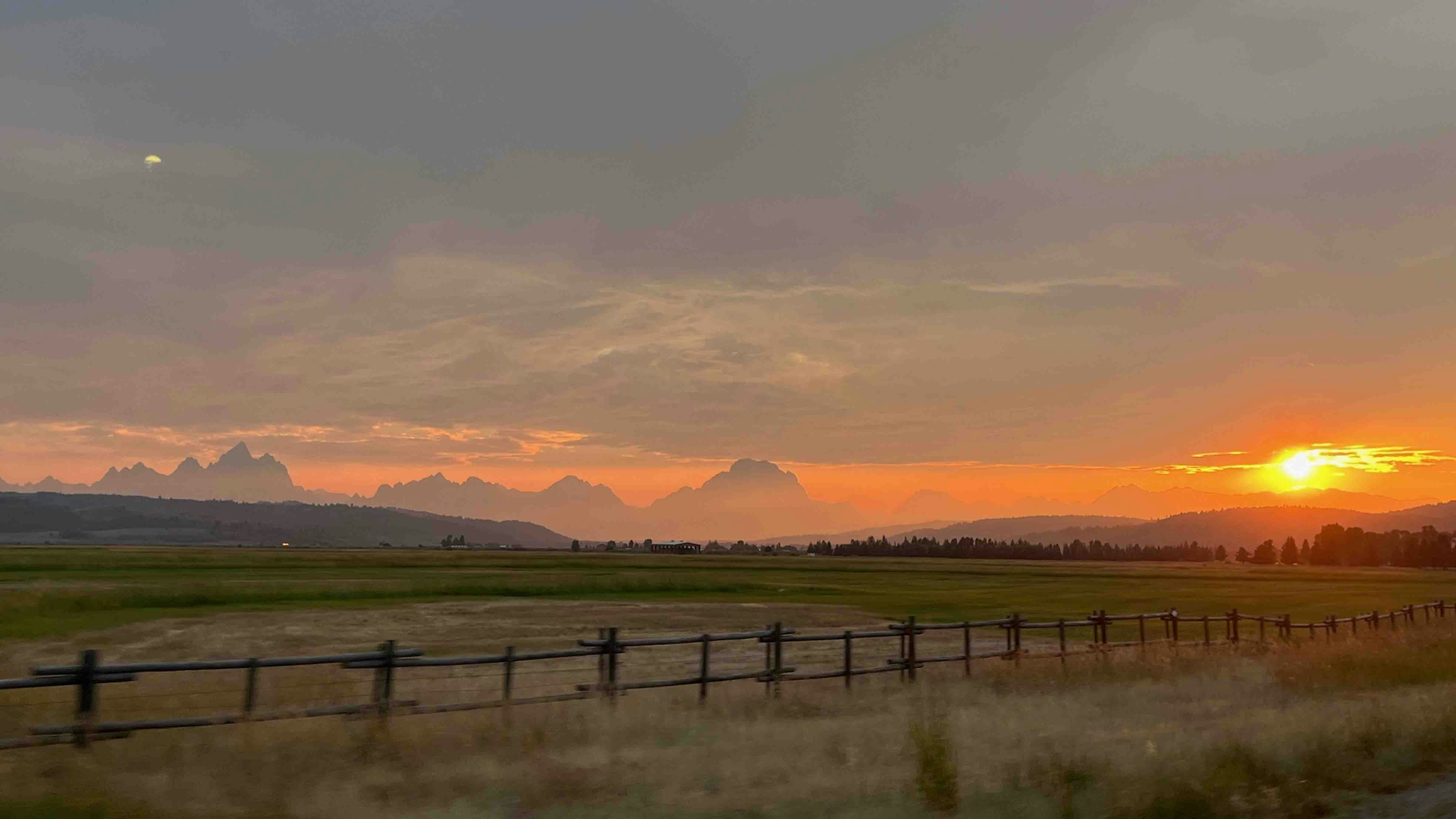 "Teton sunset from Buffalo Valley on August 8, 2024."