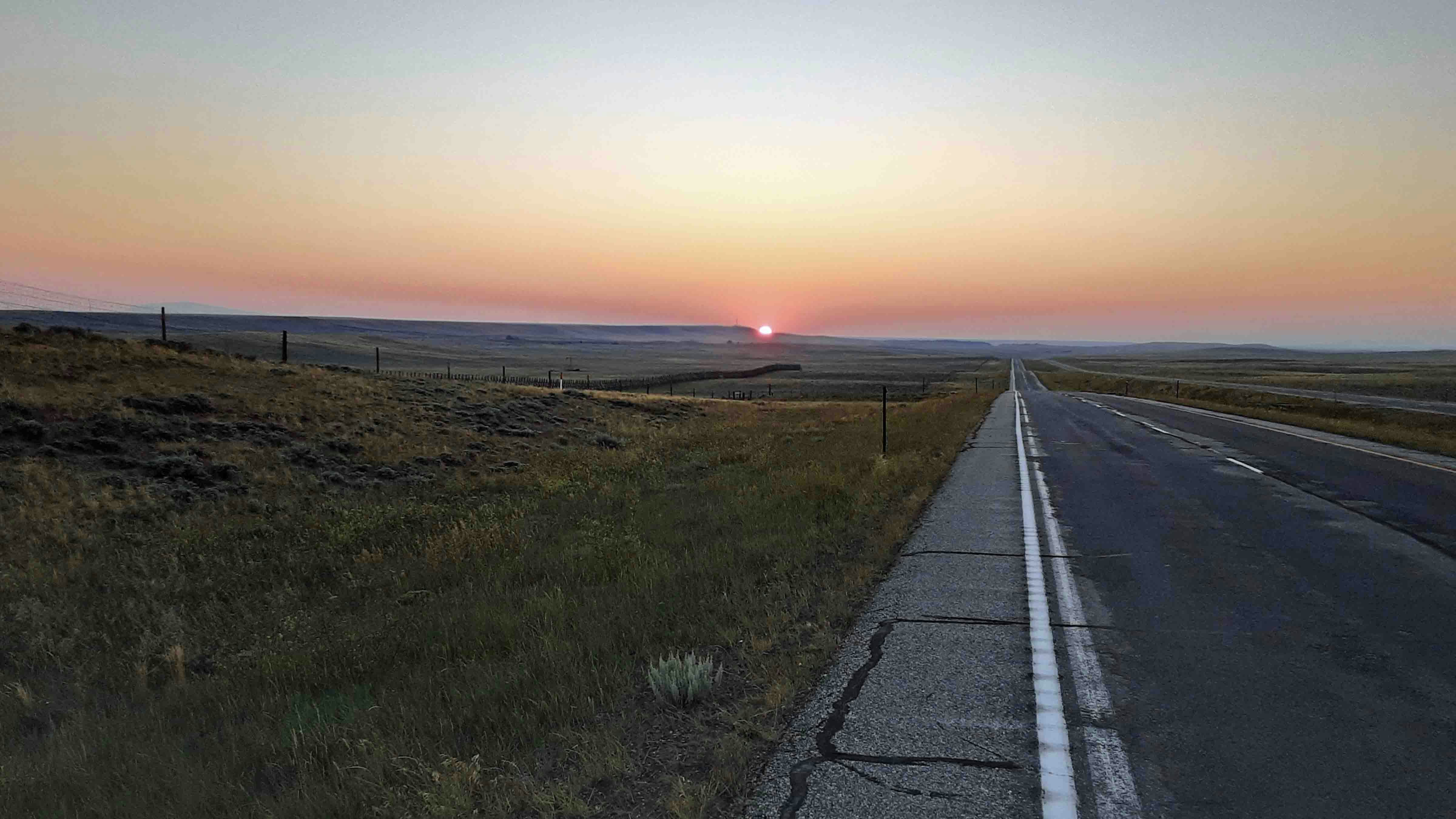 "End of a long day. North of Bosler, Wyoming, on Sunday, August 11, 2024."