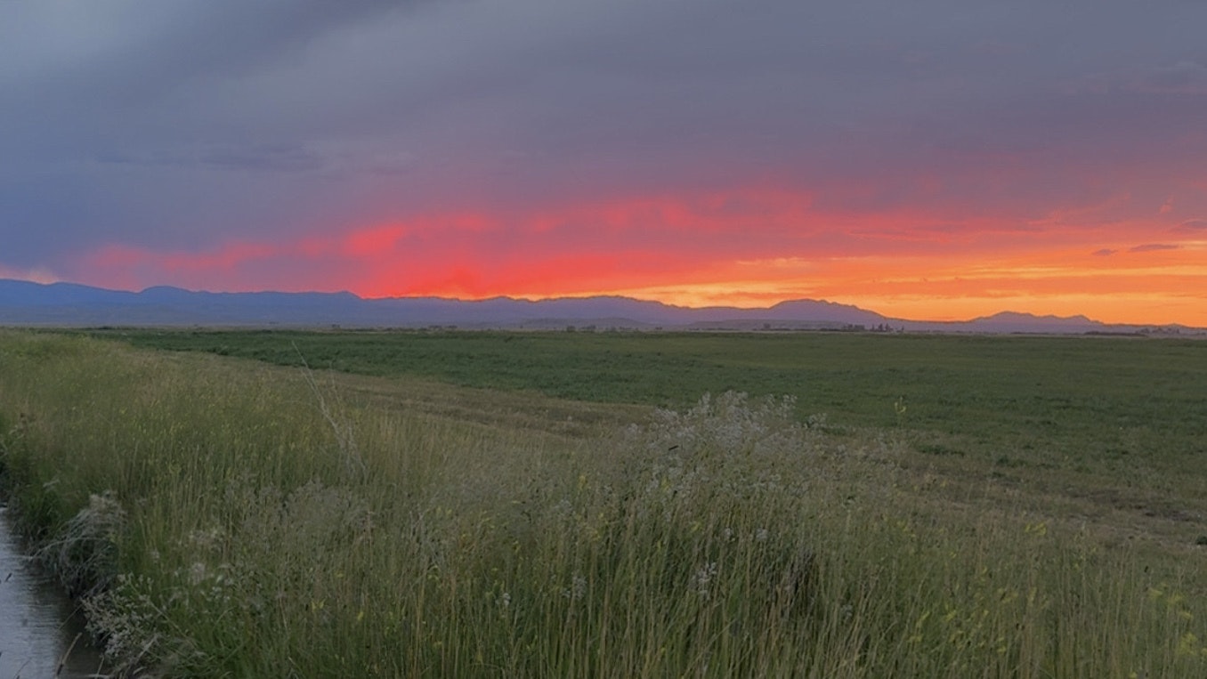 Sunset over the Wyoming Range