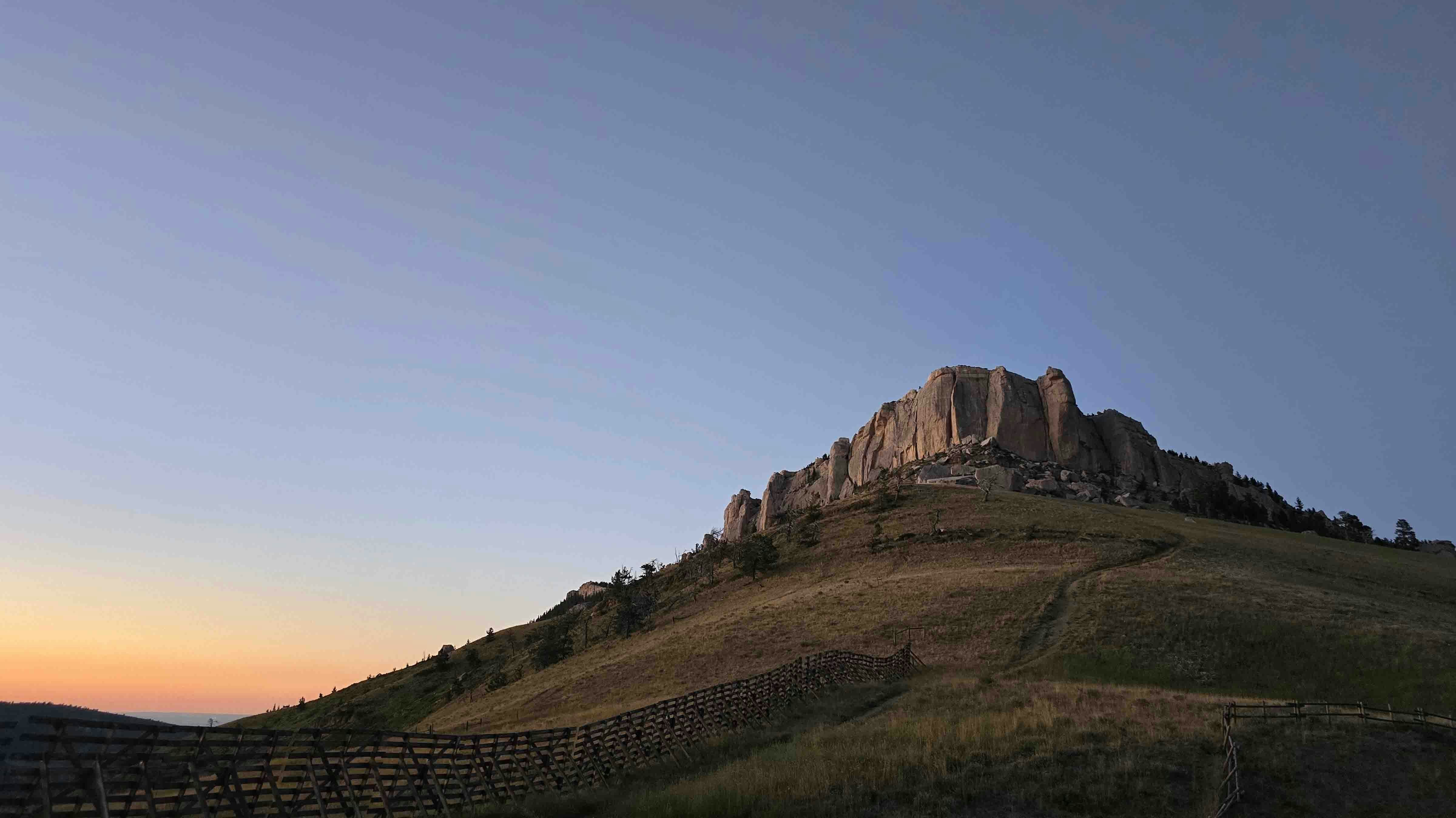 "We celebrated my son's 13th birthday with a sunset hike up Steamboat on July 31. We missed the sun going down behind the mountain by just a few minutes."