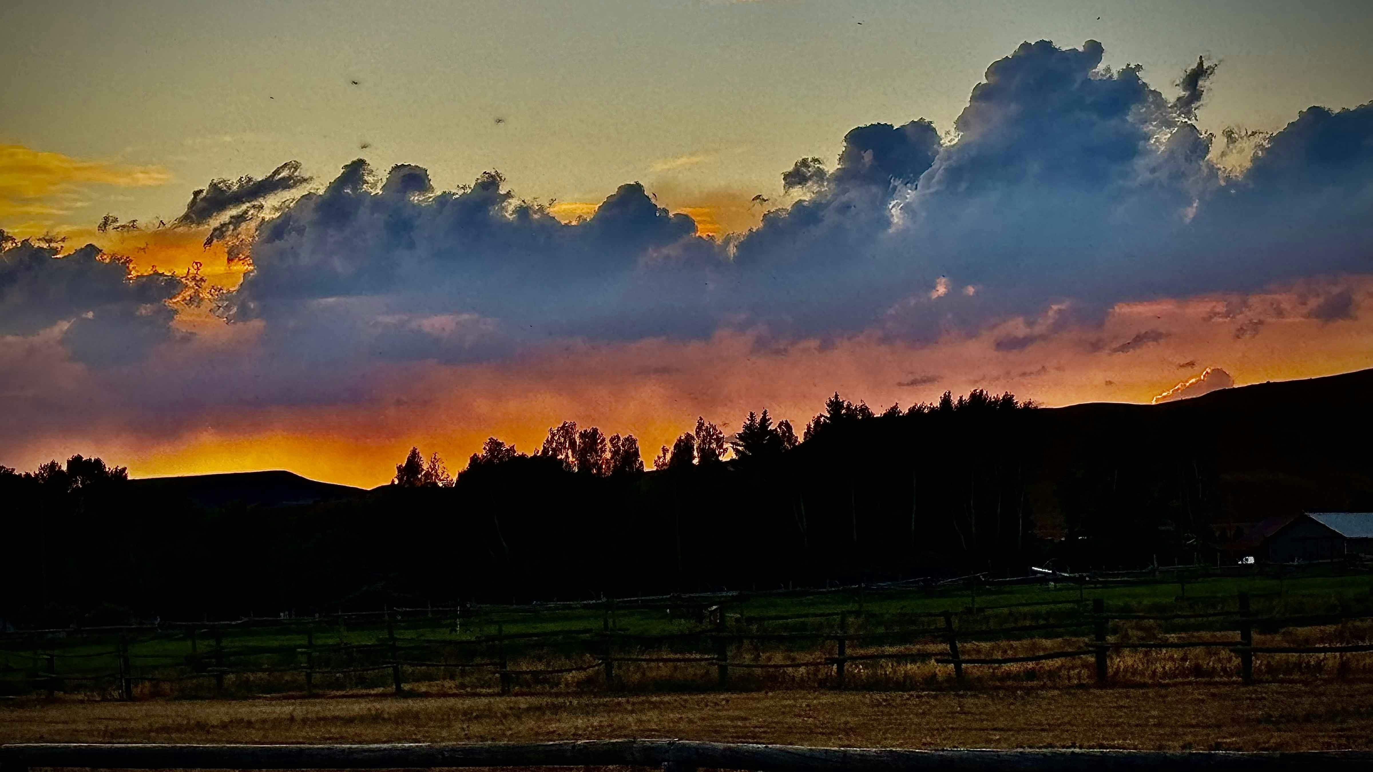 "Evening smoke from Fish Creek Fire outside of Dubois on August 19, 2024."