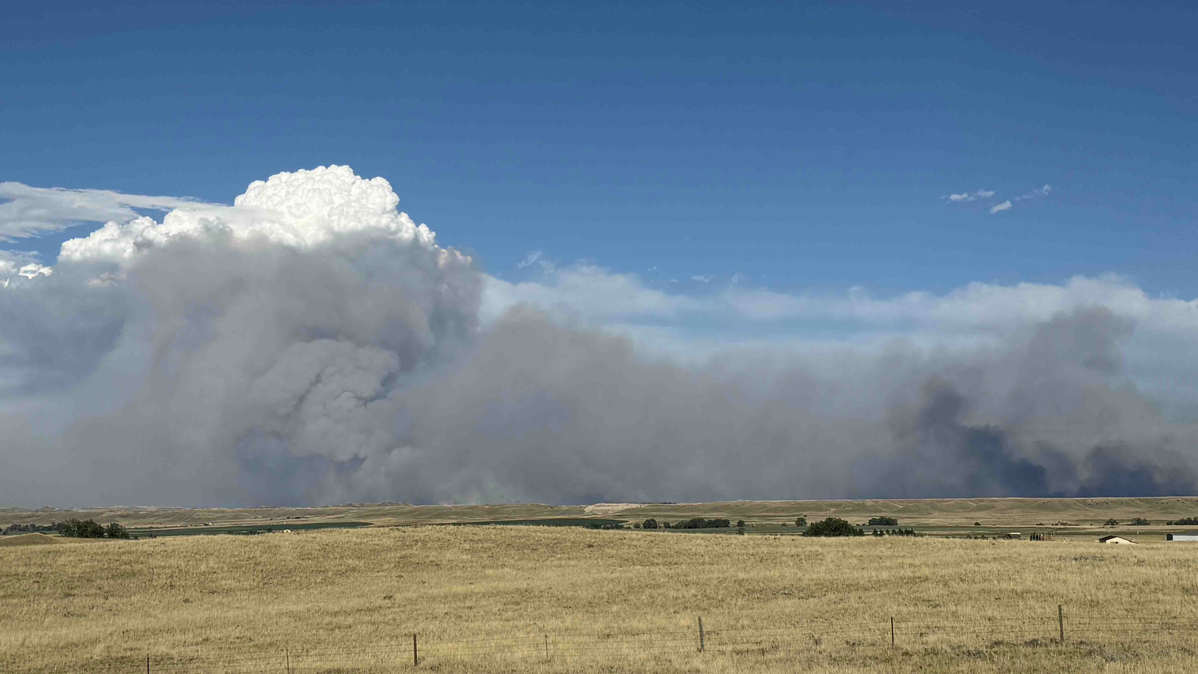 The Horse Draw Fire east of Buffalo on August 21, 2024