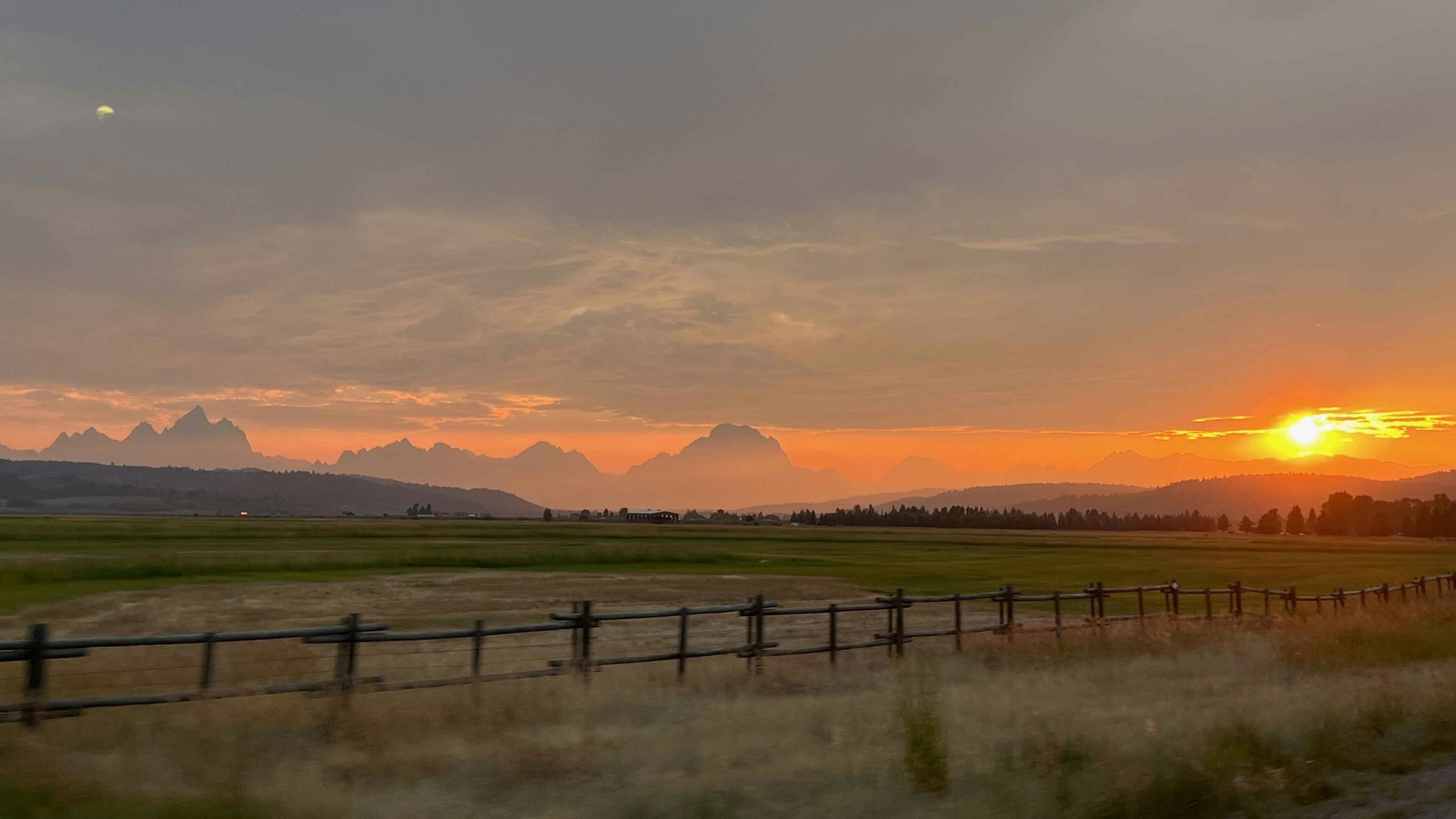 "Teton sunset from Buffalo Valley."