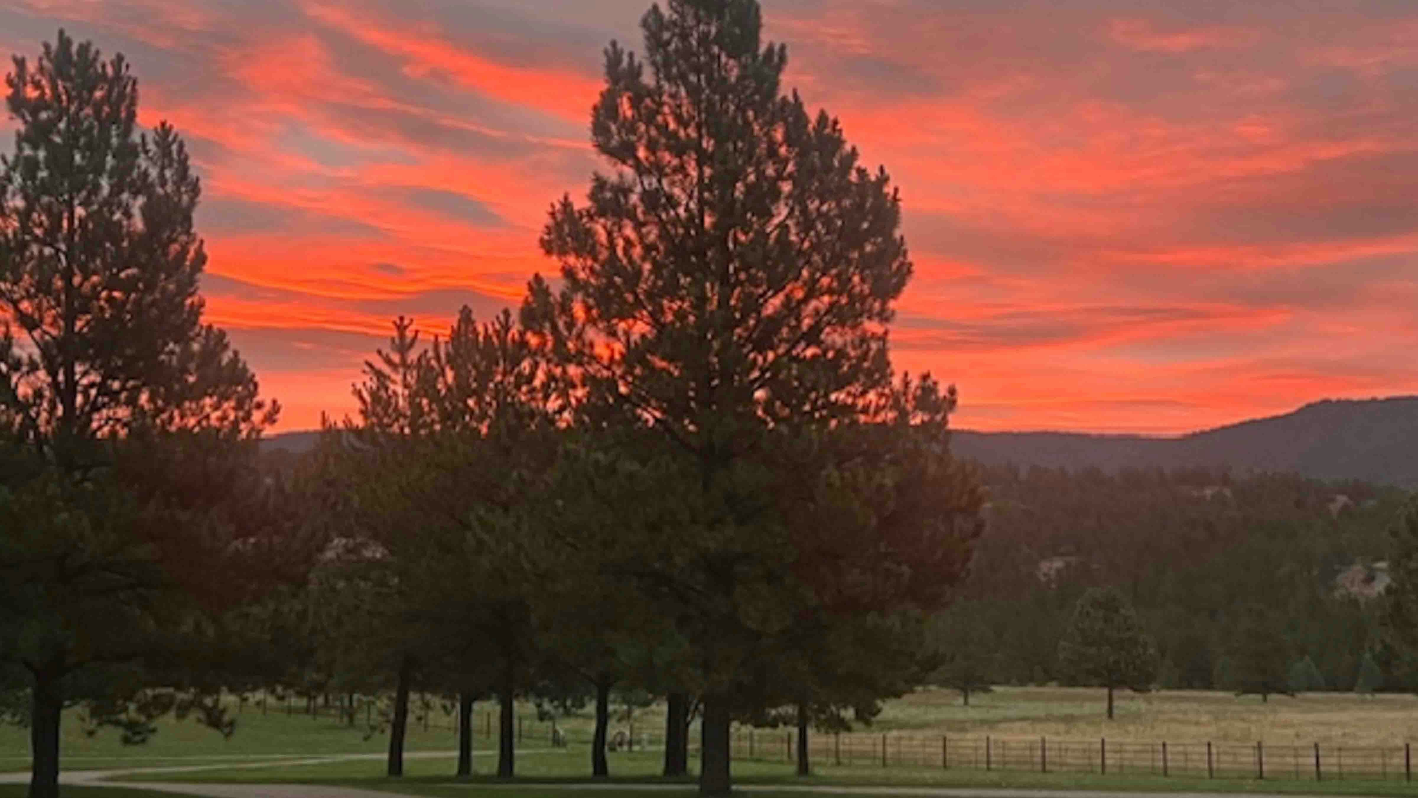 This lasted about 20 seconds as seen from my porch in Weston County looking east towards the South Dakota border.