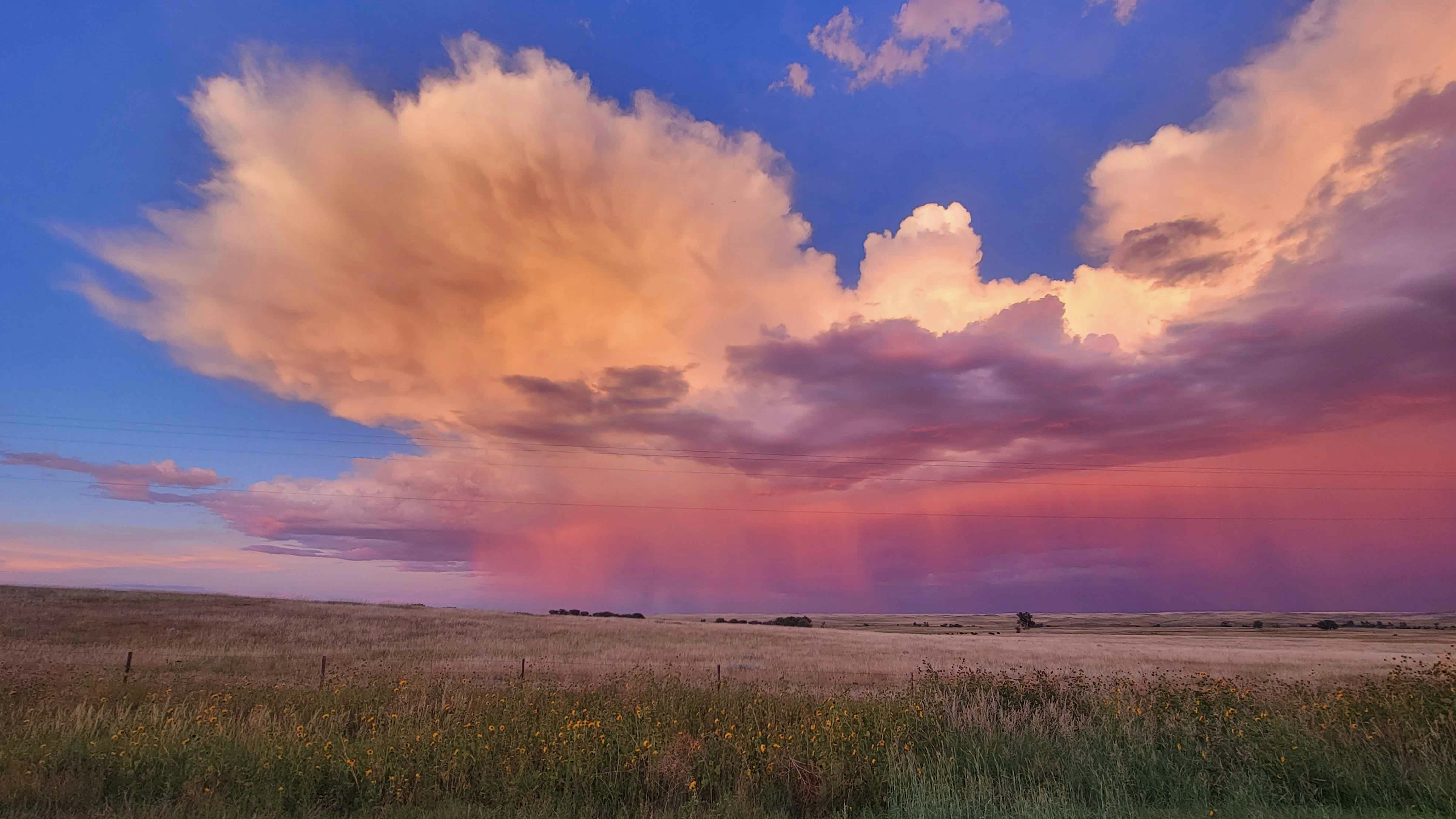Goshen County storm and sunset on August 18, 2023