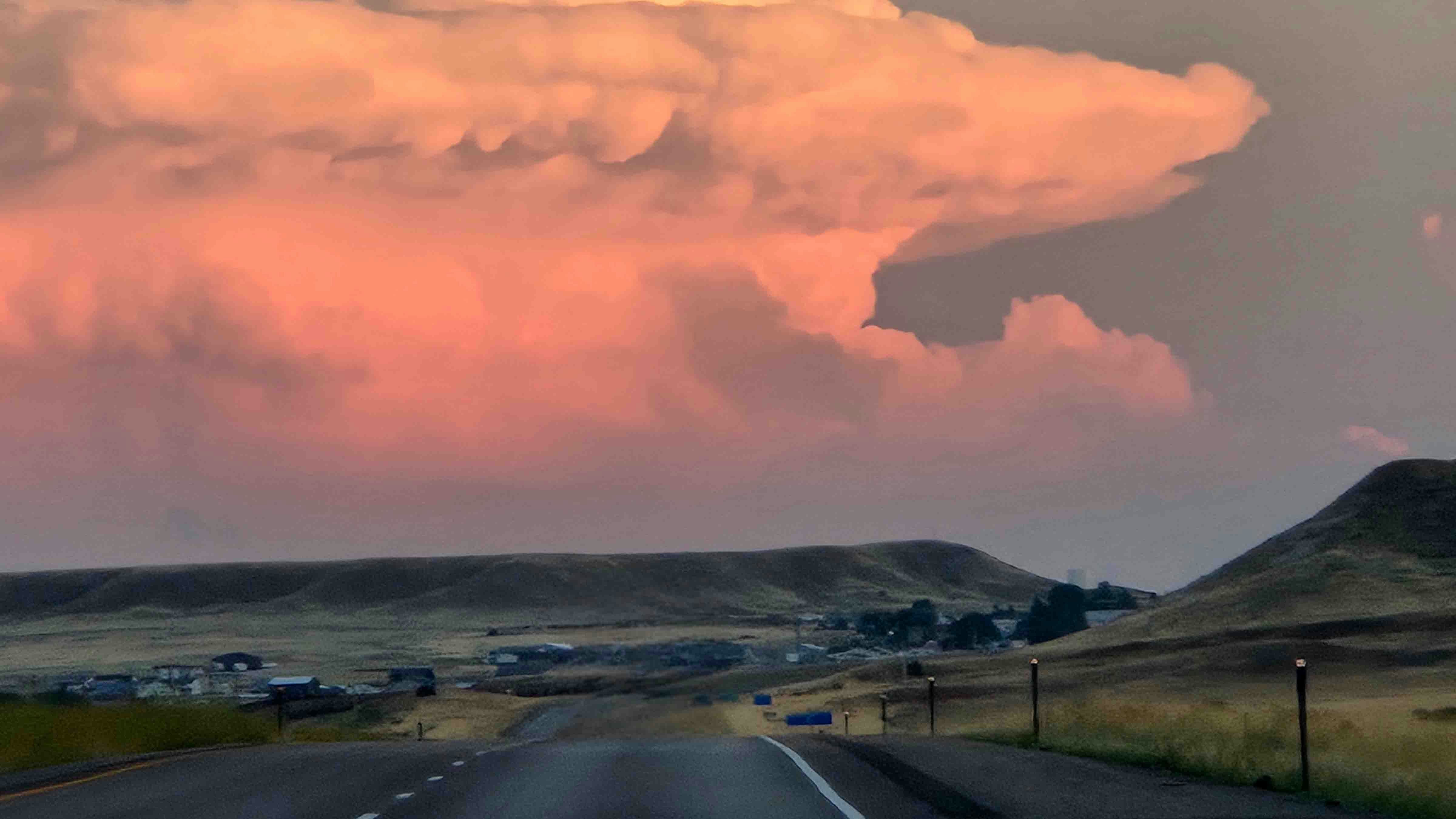 "Had to capture this coming home to Cheyenne from a four day road trip. Passing Glendo. August 6, 2024."