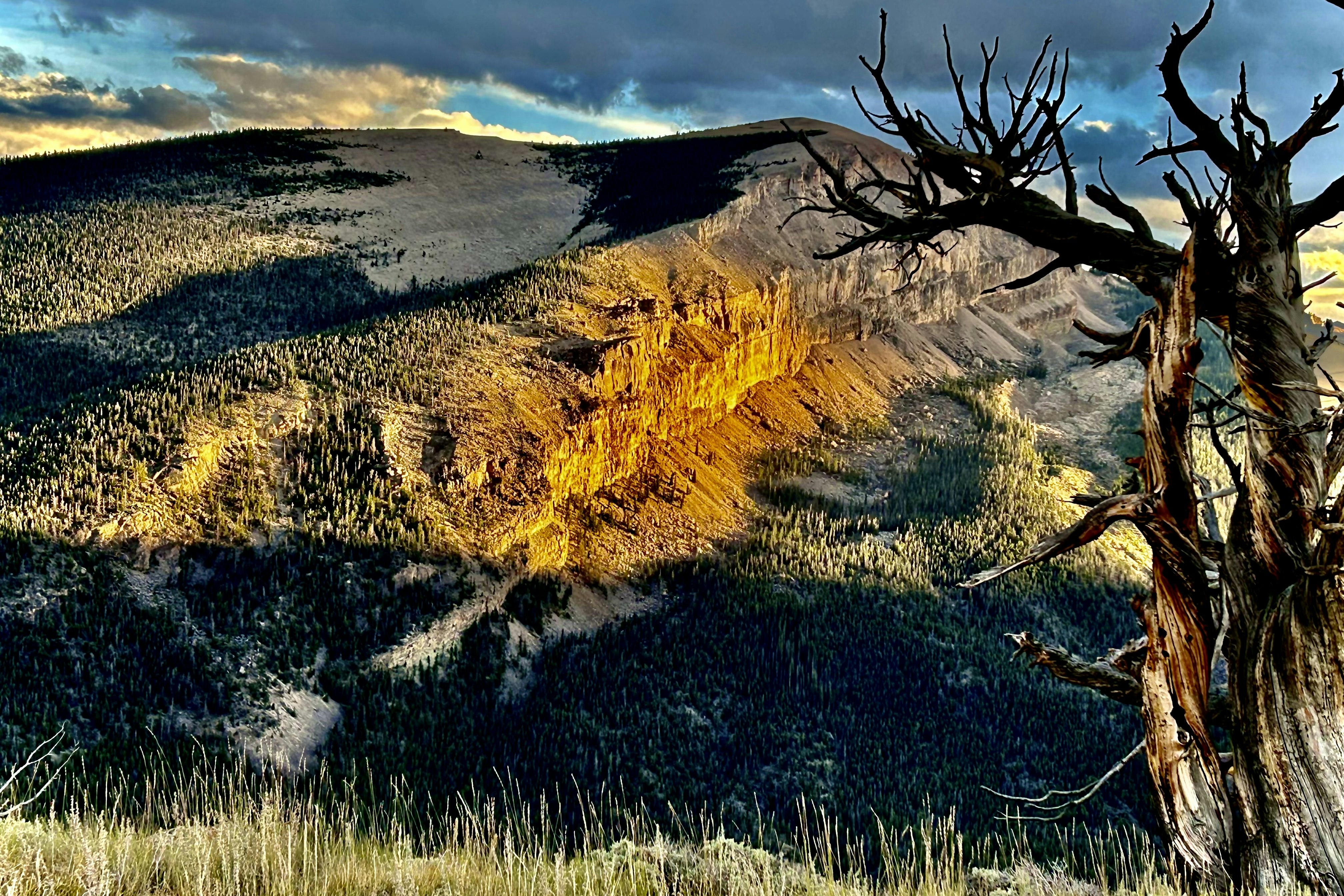 Sunset on Arrow Mountain in the Torrey Valley near Dubois, Wyoming.