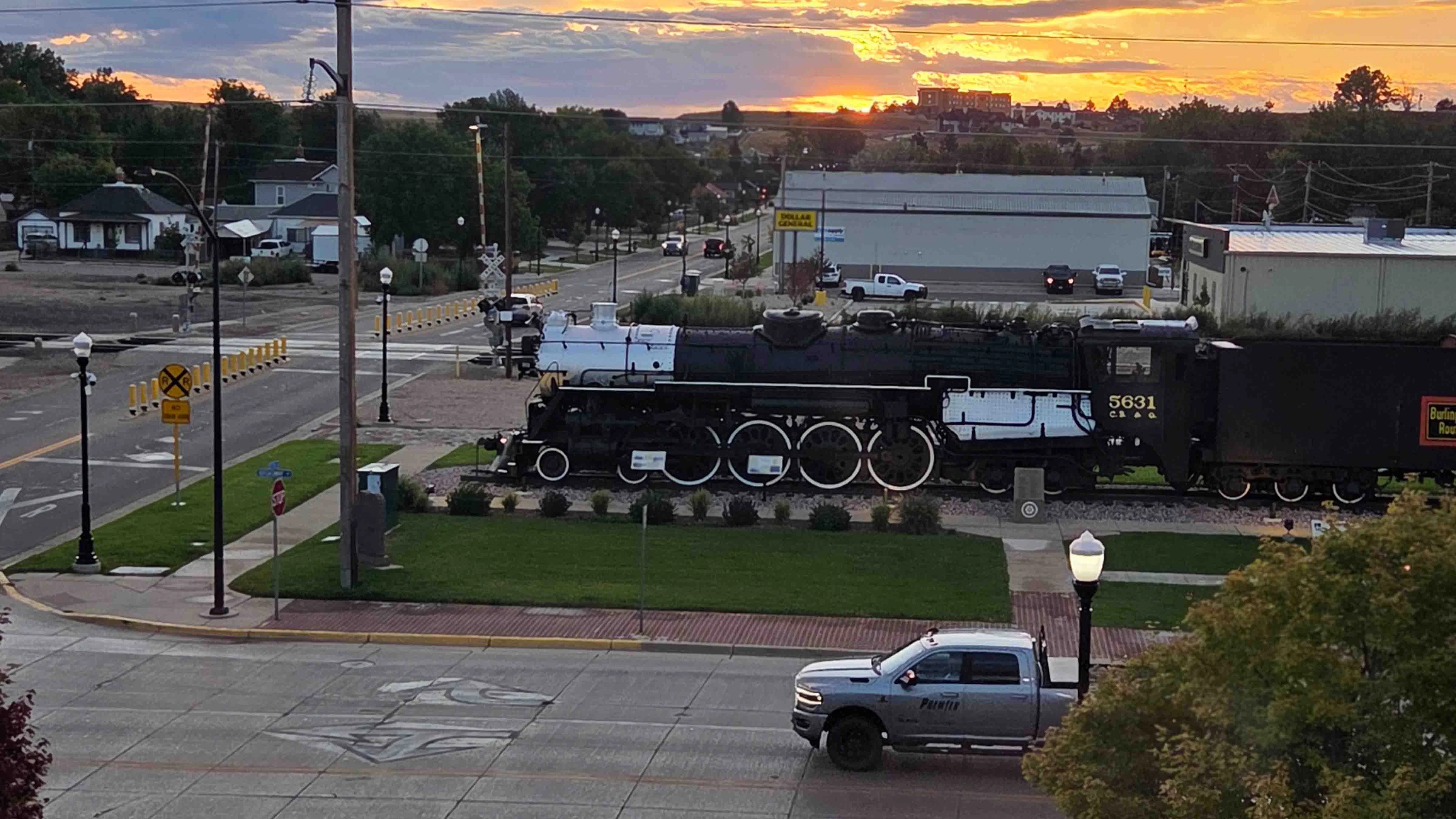 Sunrise from the historic Sheridan Inn in Sheridan, Wyoming