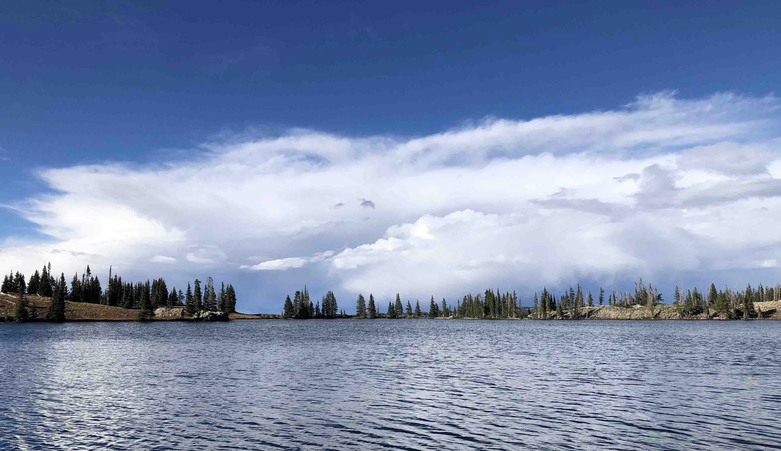 Reservoir Lake in the Snowy Range elevation 10,800’. There is nothing higher than this point all the way to the North Pole.