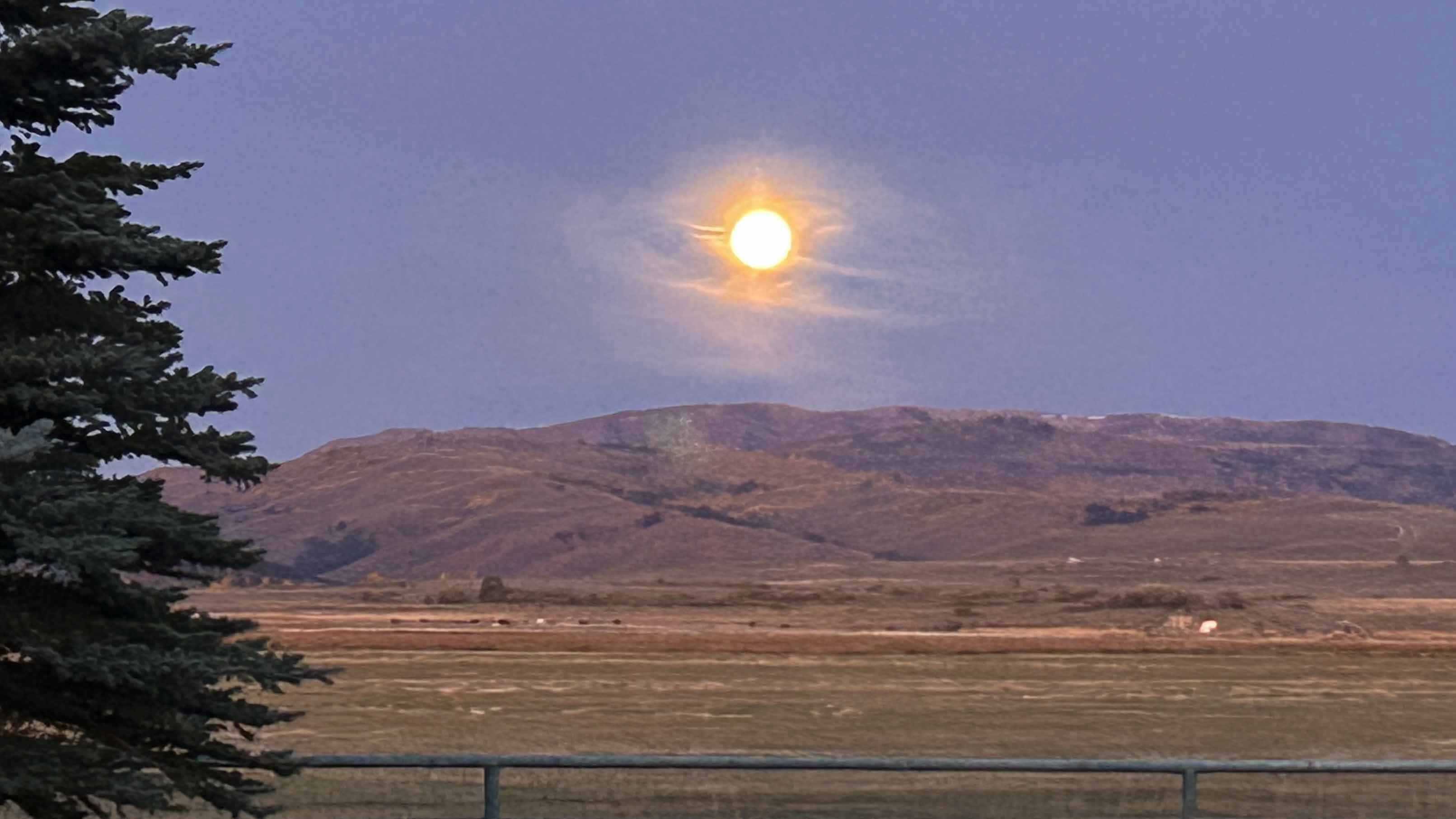 Moonset west of Big Piney, Wyoming on Sept. 29, 2023