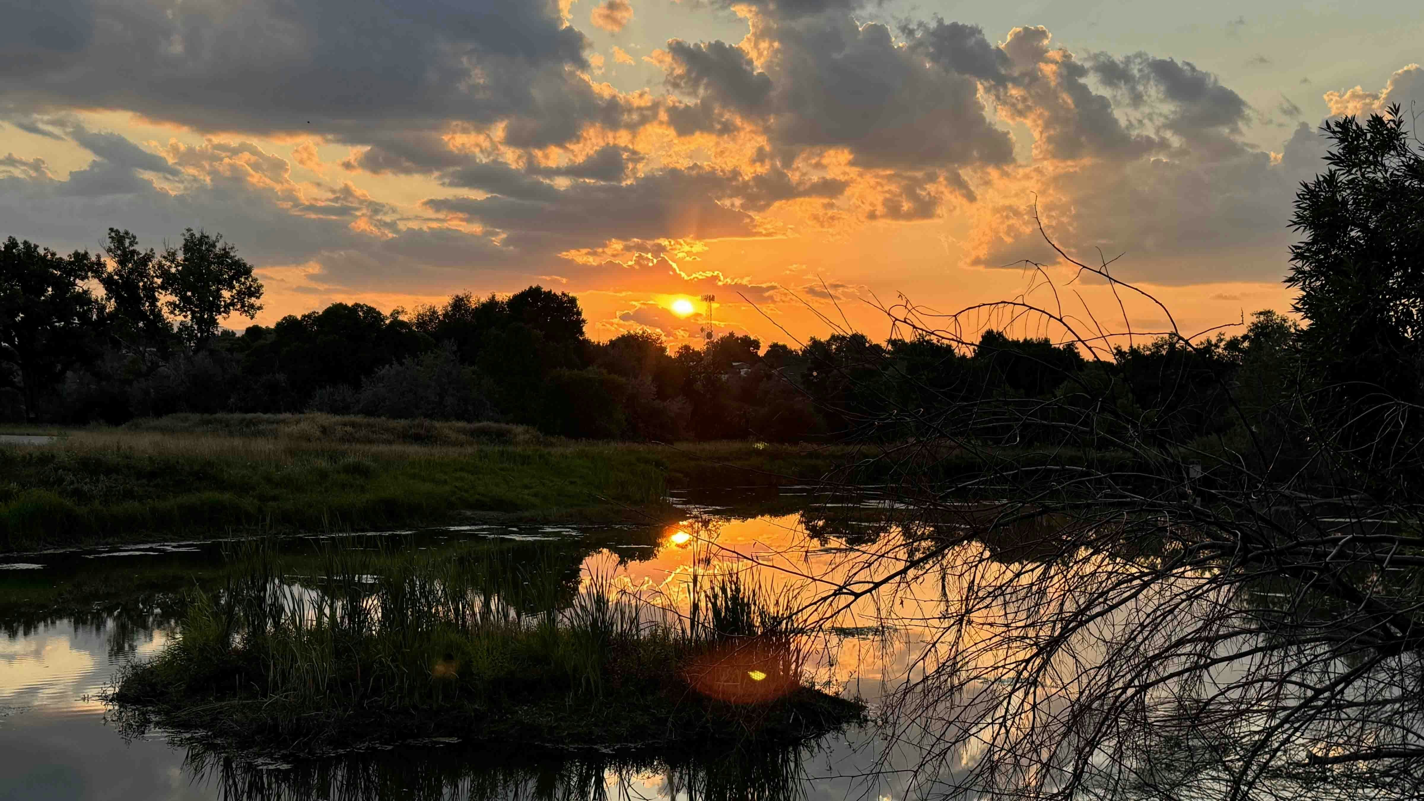 "What a beautiful way to end the day here south of Sheridan with this sunset!"