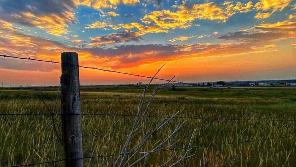 Sunset in Buffalo, Wyoming.