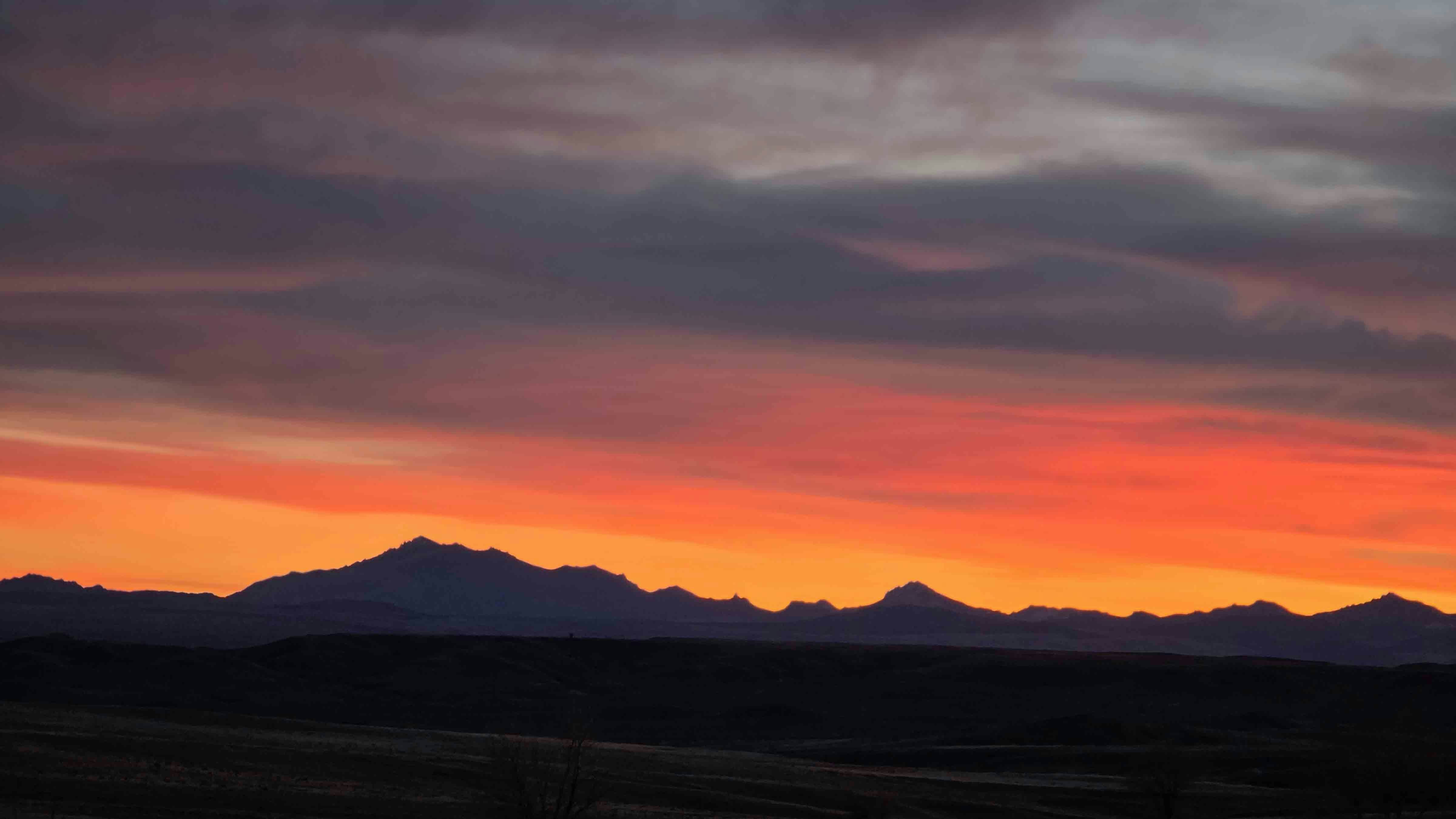 Sunset at Laramie Peak looking from porch a little east of Douglas