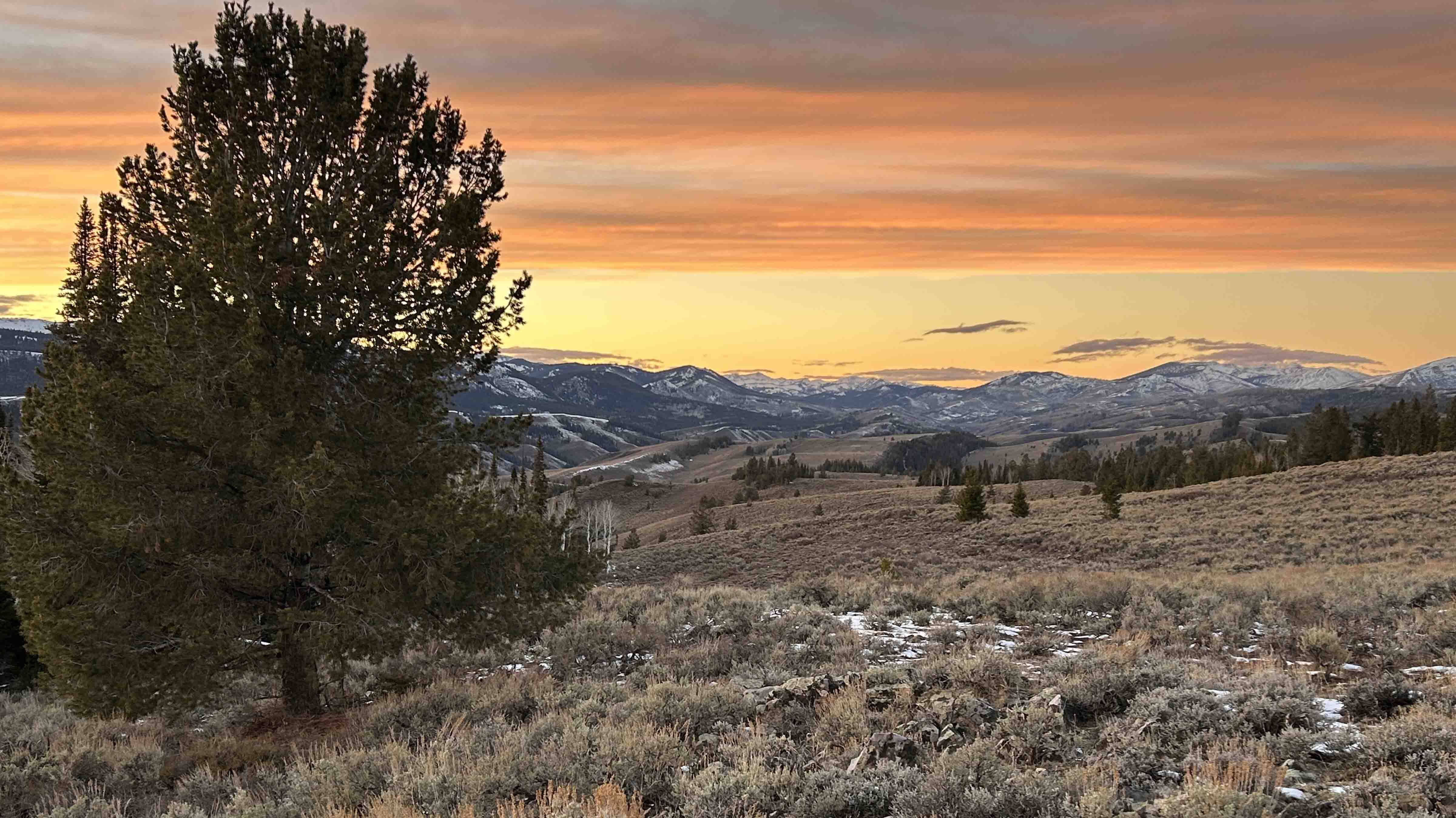 Sunset in the foothills of the Wyoming Range.