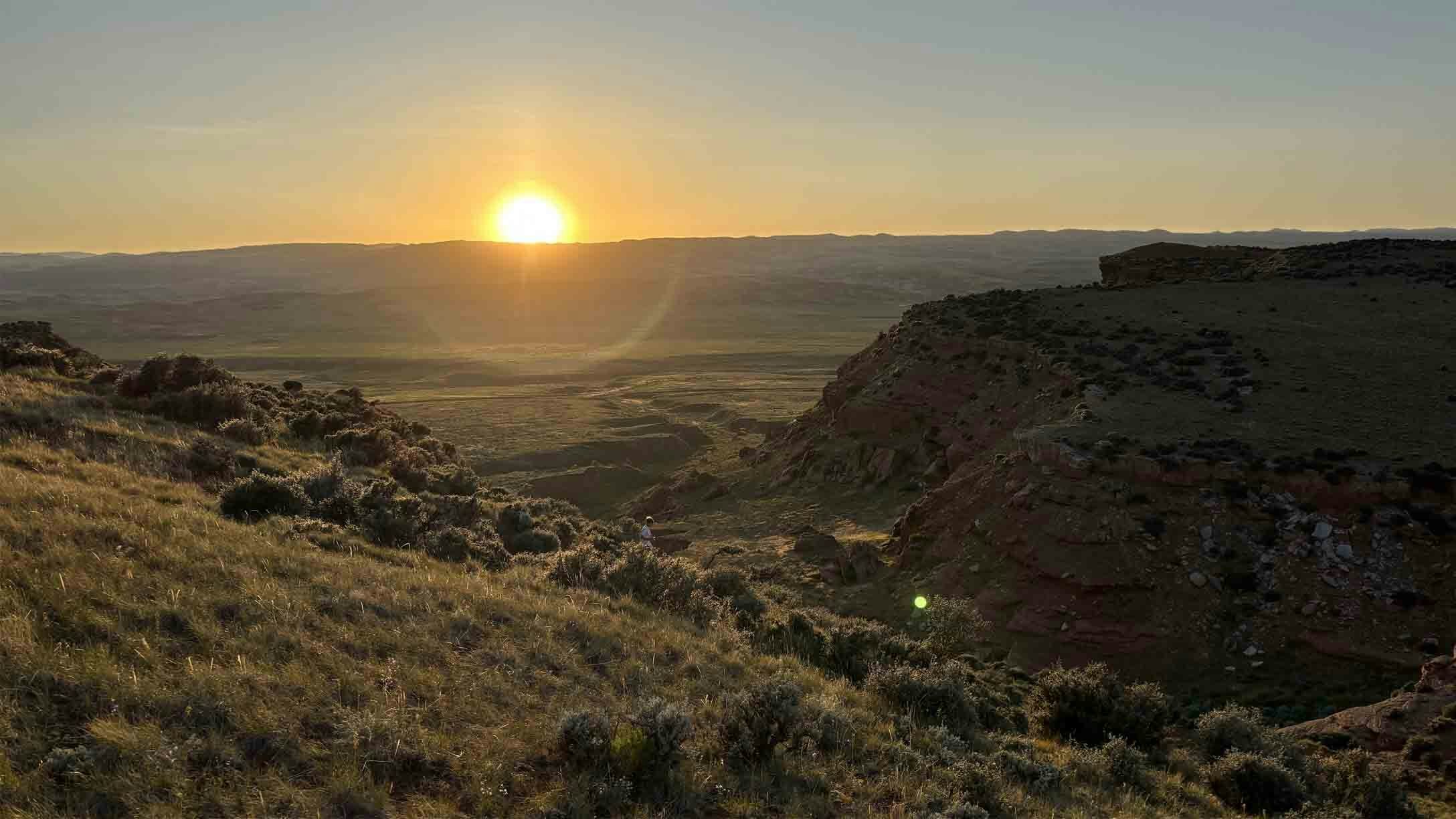 Sunset from Red Wall at Lost Canyon Ranch SW of Kaycee
