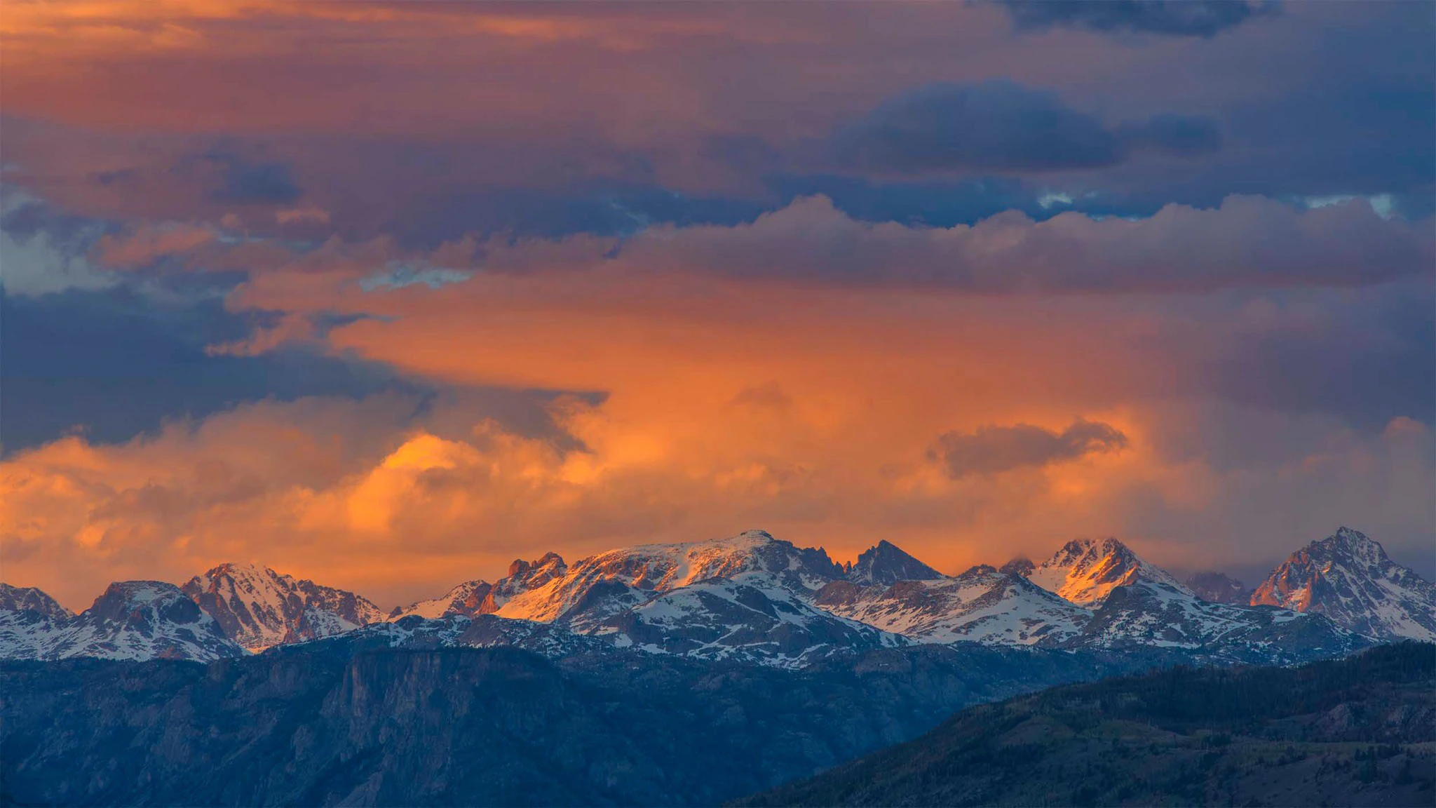 Awesome Color. Pretty nice sunsetting light on the northern end of the Wind River Range