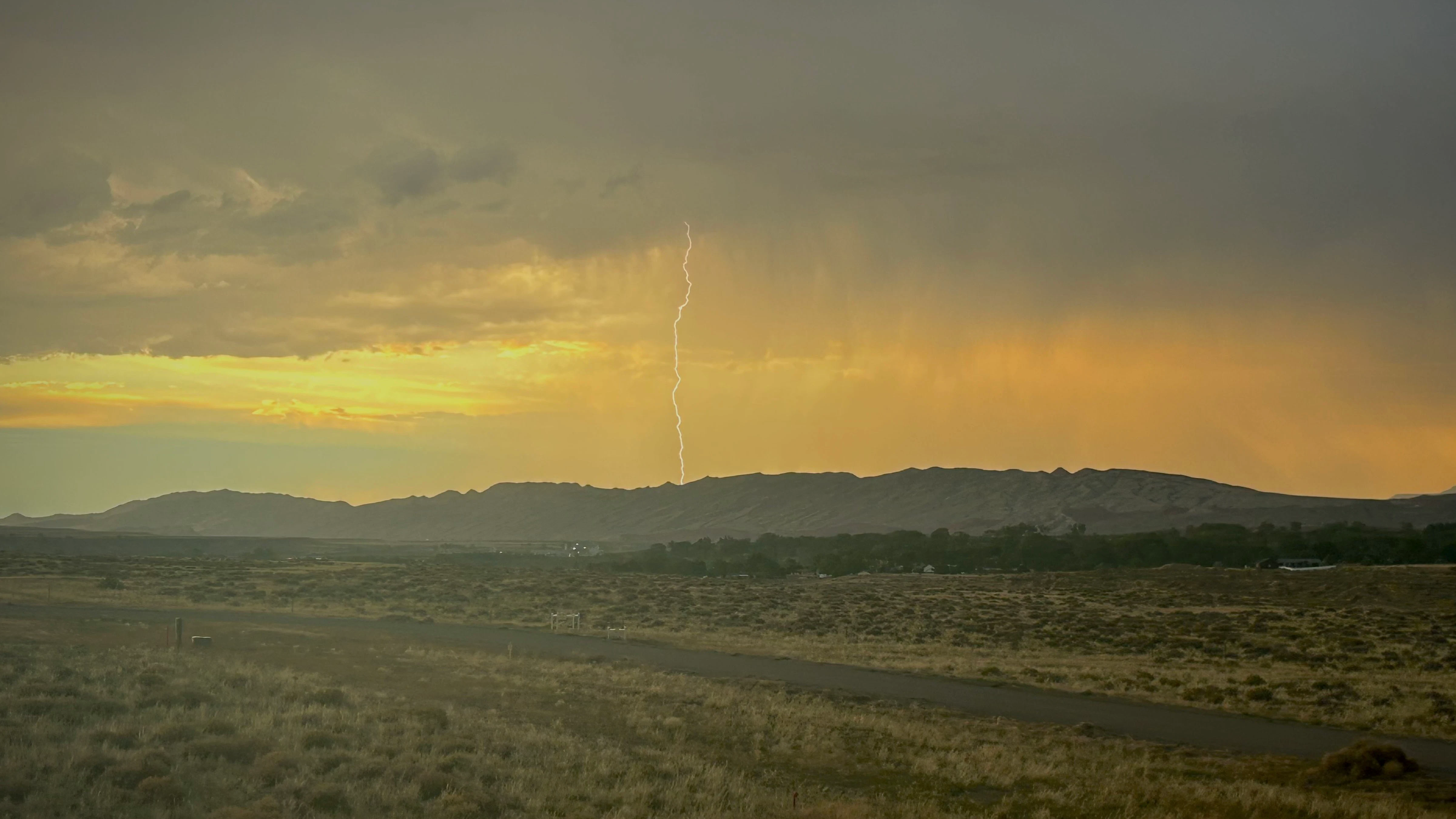 Storm is brewin’ over Sheep Mountain near Greybull, Wyoming.