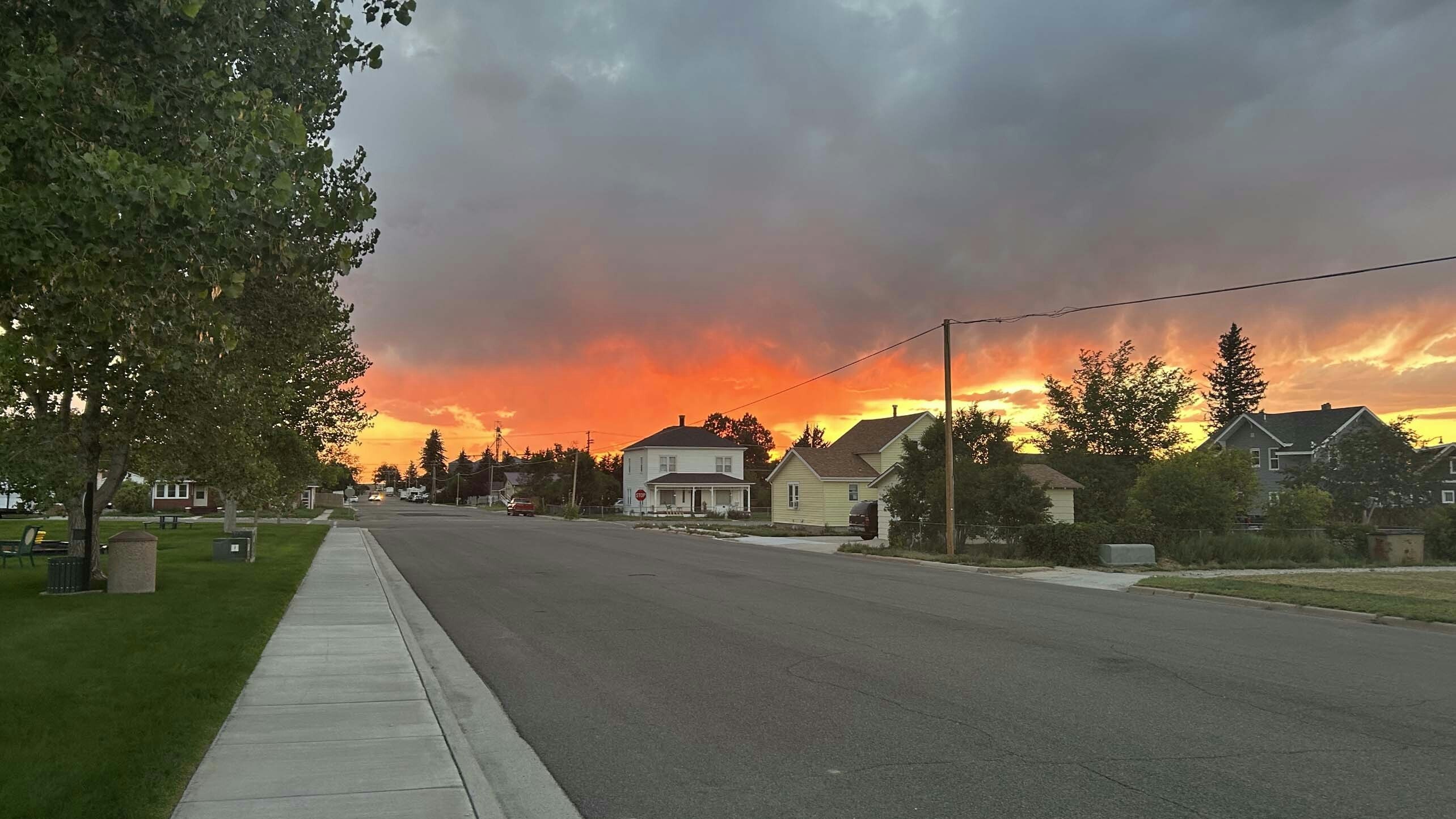 "Pine Bluffs, Wyoming. I love our Wyoming sunsets."