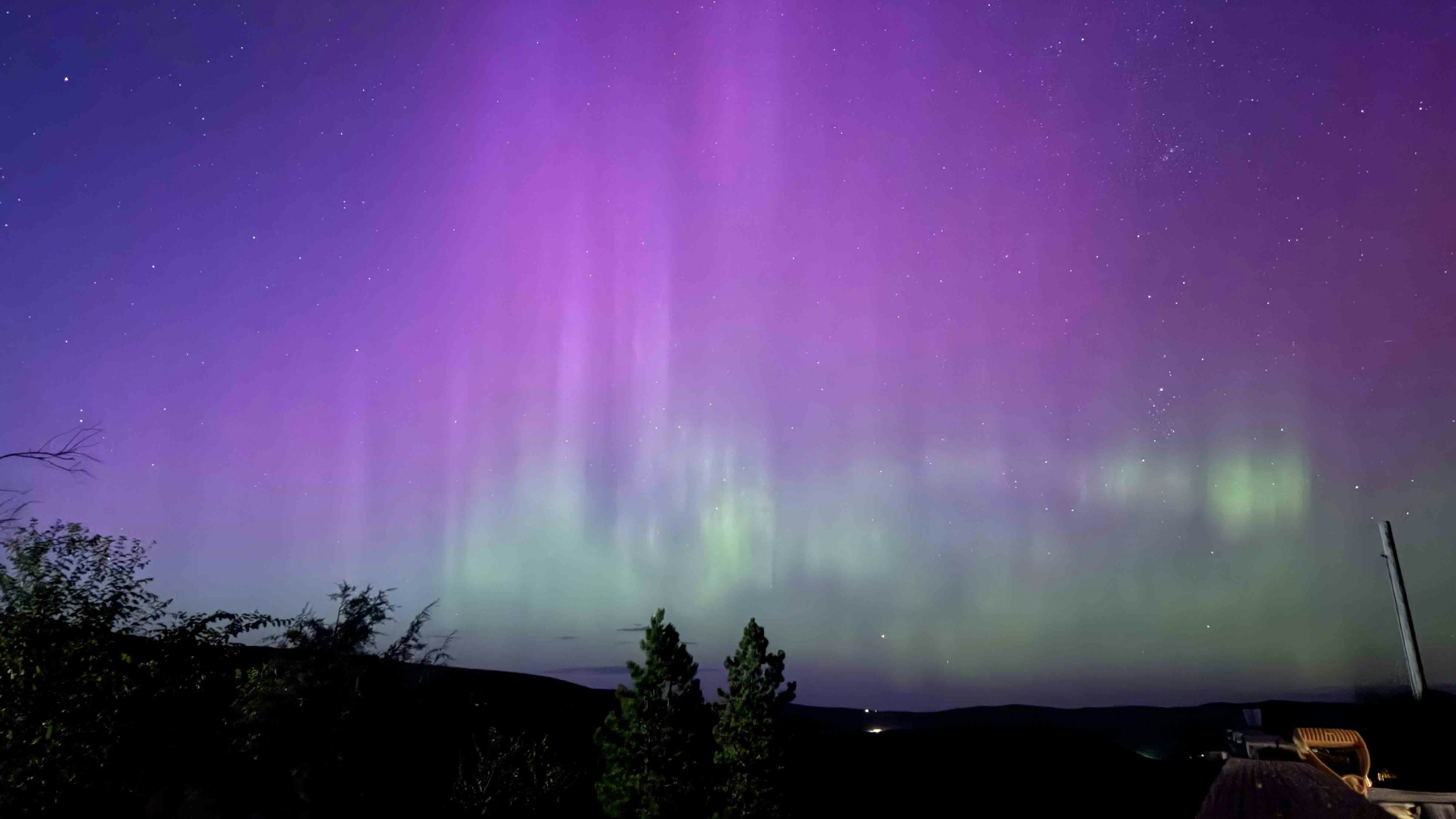 "Northern lights over Parkman, Wy on 9/14/25"