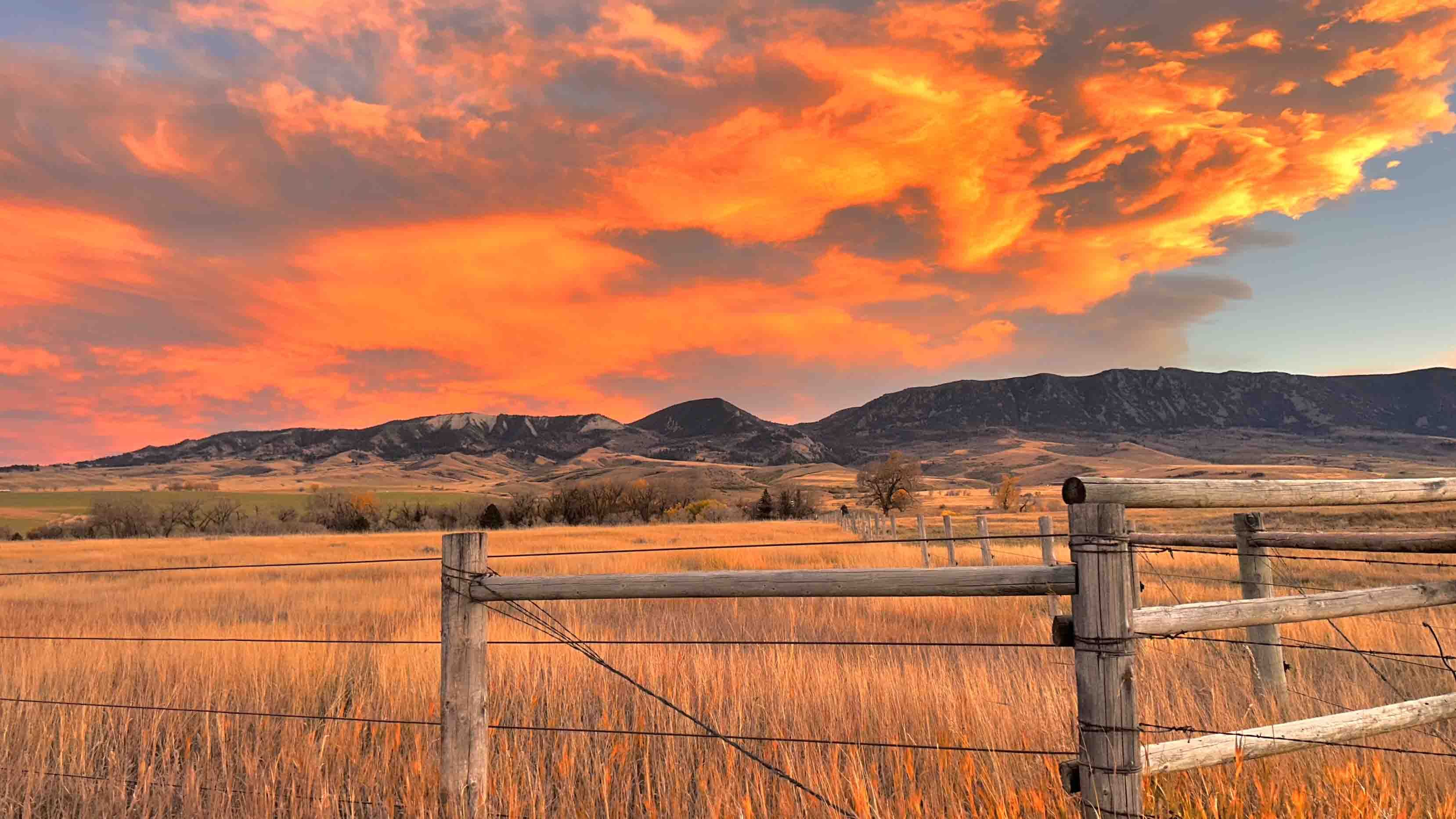 "Sunset in Big Horn, Wyoming."