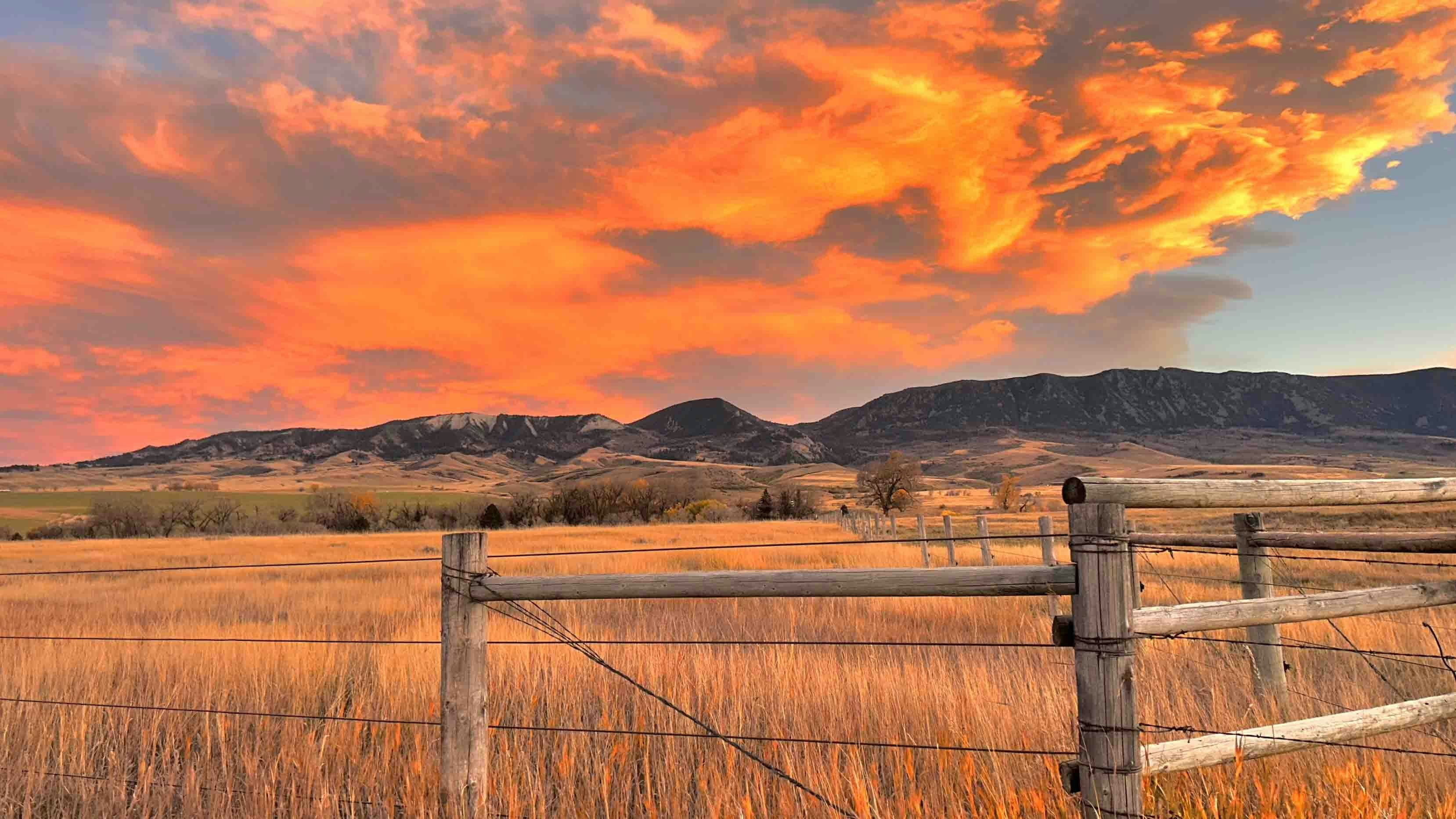 "Sunset in Big Horn, Wyoming."